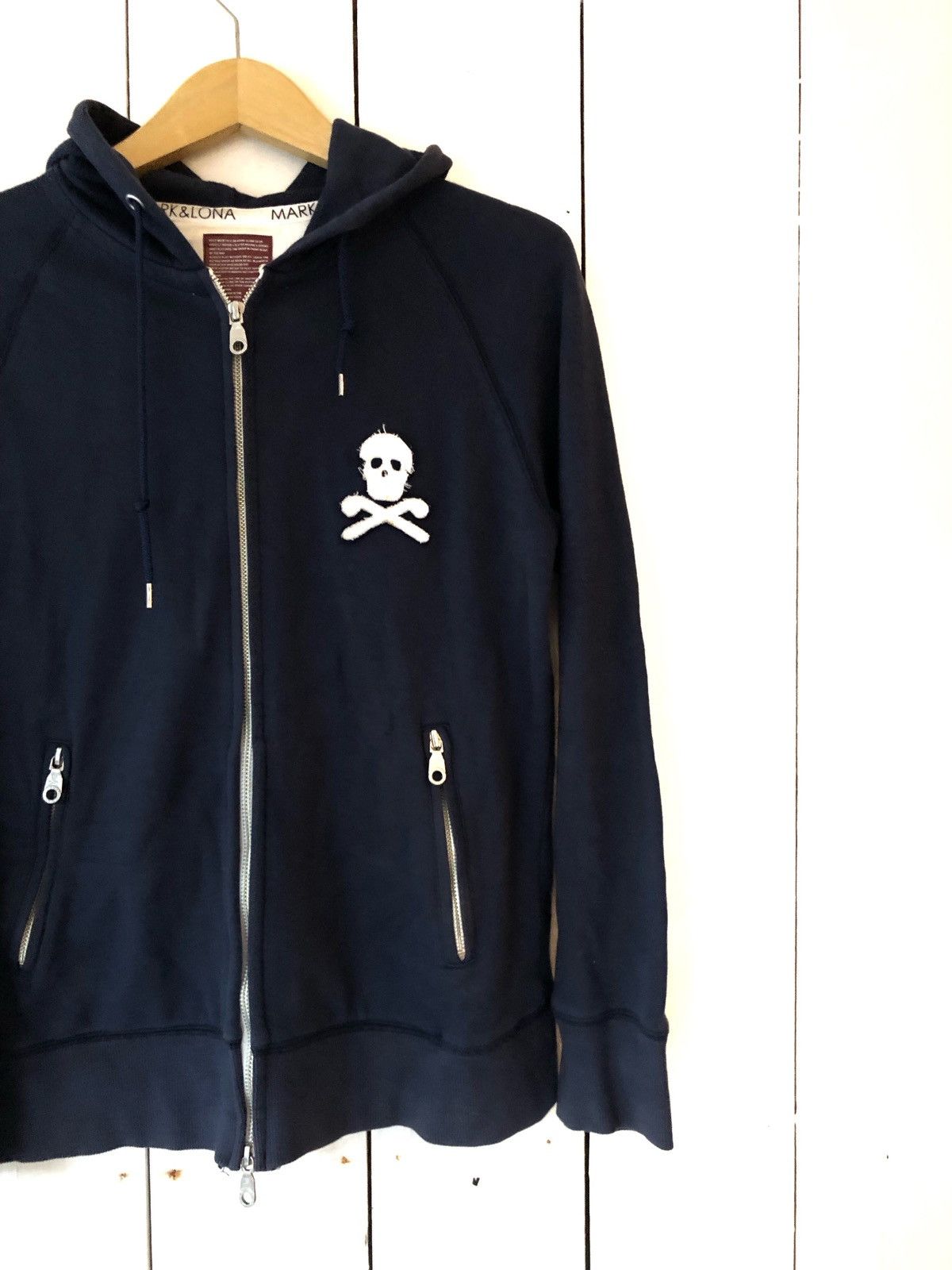 If Six Was Nine × Japanese Brand × Le Grande Bleu (L.G.B.) JAPANESE MARK & LONA ZIP HOODIE SKULL DESIGN Size US S / EU 44-46 / 1 - 2 Thumbnail