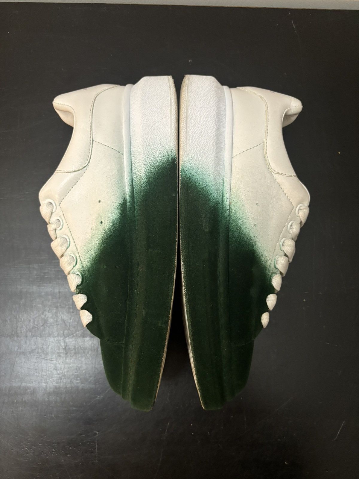 Alexander McQueen Alexander McQueen Oversized Leather Sneakers Sprayed Green Size US 7 / EU 40 - 4 Thumbnail