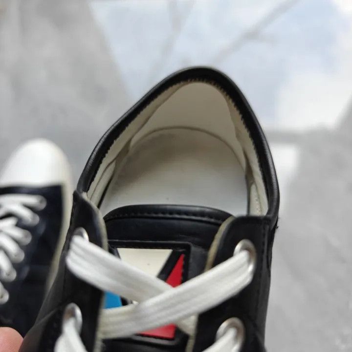 Louis Vuitton Louis Vuitton Black Sneakers with White Tip -2508 Size US 9 / EU 42 - 8 Thumbnail