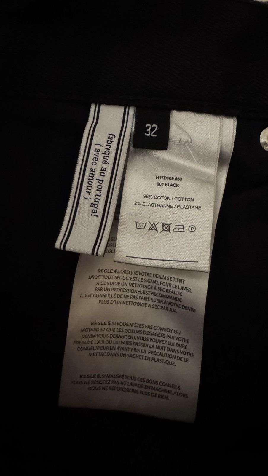 AMI AMI Paris Low Rise Slim Black Jeans Size US 32 / EU 48 - 4 Thumbnail
