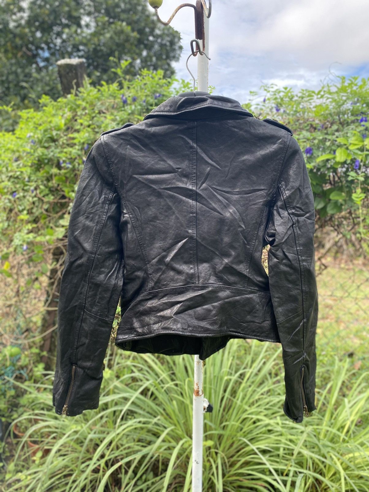 Japanese Brand Vintage Leather Biker Jacket Black Size S-Ungrid Mark Styler Size S / US 4 / IT 40 - 2 Thumbnail