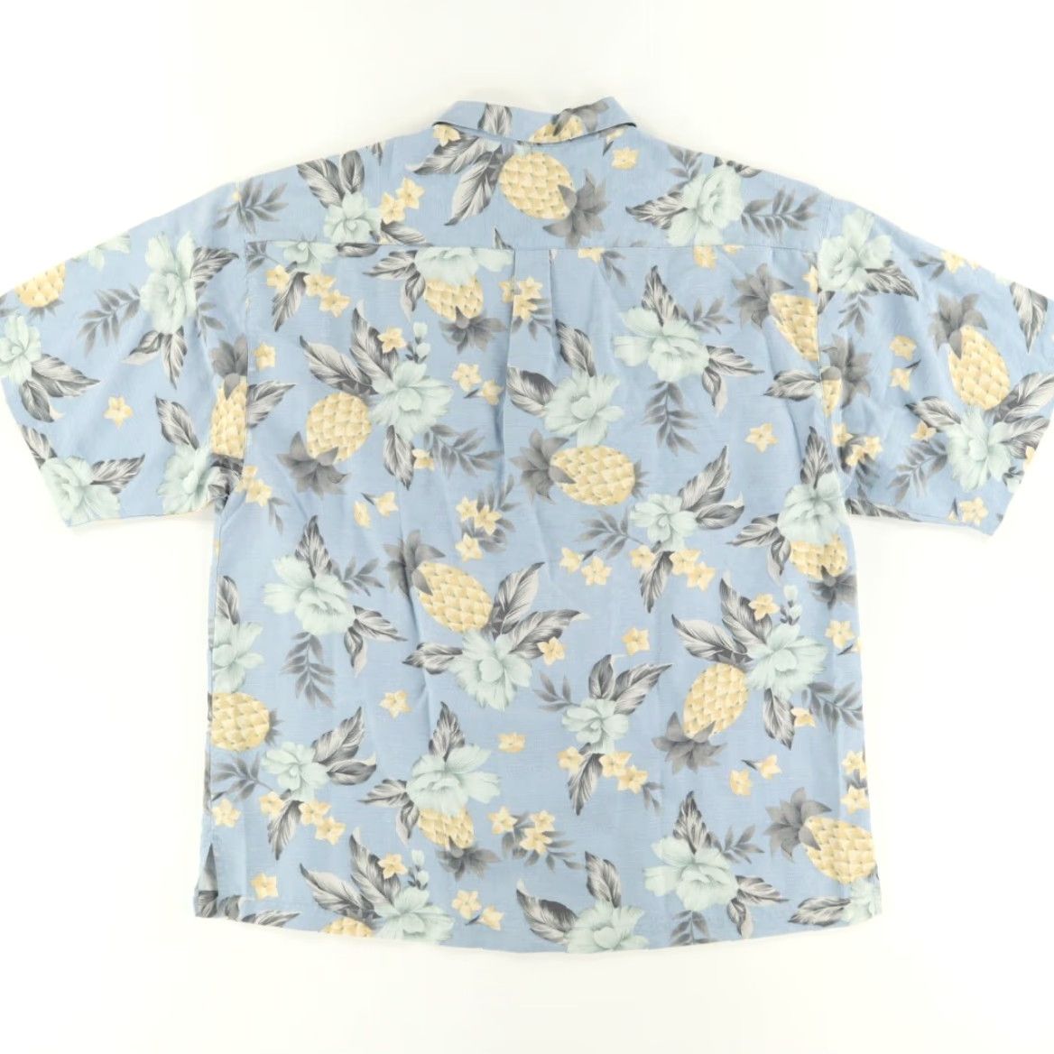 Tommy Bahama Tommy Bahama Pineapple Camp Silk All Over Print Button Up Shirt Blue Men's XL Size US XL / EU 56 / 4 - 4 Thumbnail