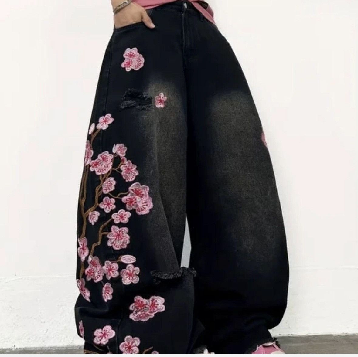 Other Black wide-leg jeans Size US 40 / EU 56 - 1 Thumbnail