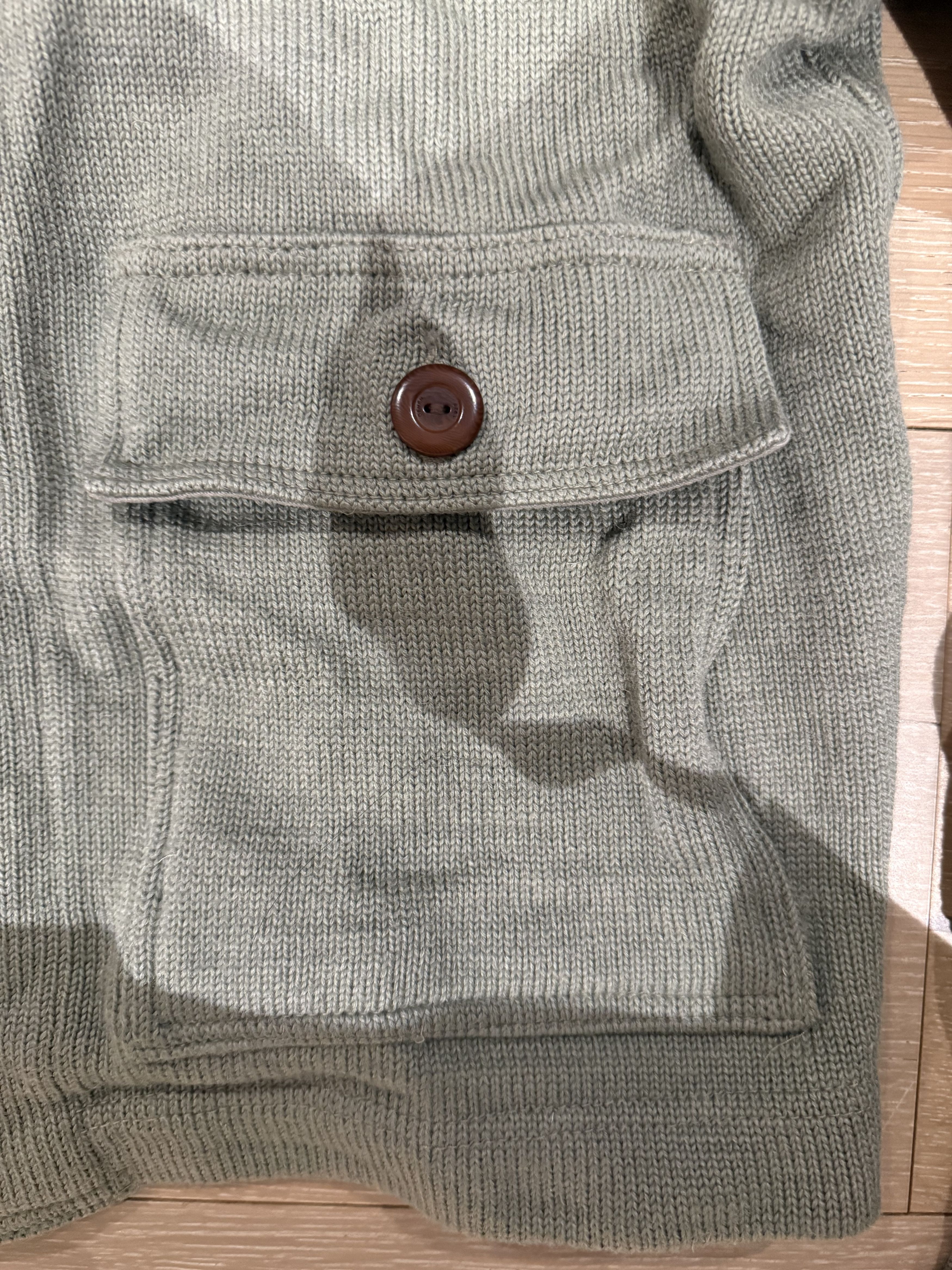 Dehen 1920 💚 Dehen 1920 Submariner Sweater Coat Sage Large NEW Size US L / EU 52-54 / 3 - 10 Thumbnail