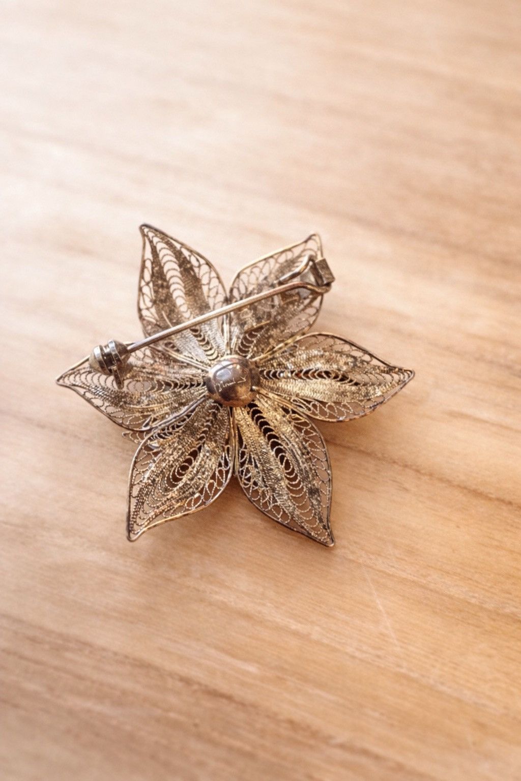 Other Vintage Sterling Cannetille Plique A Jour Flower Brooch Size ONE SIZE - 3 Thumbnail