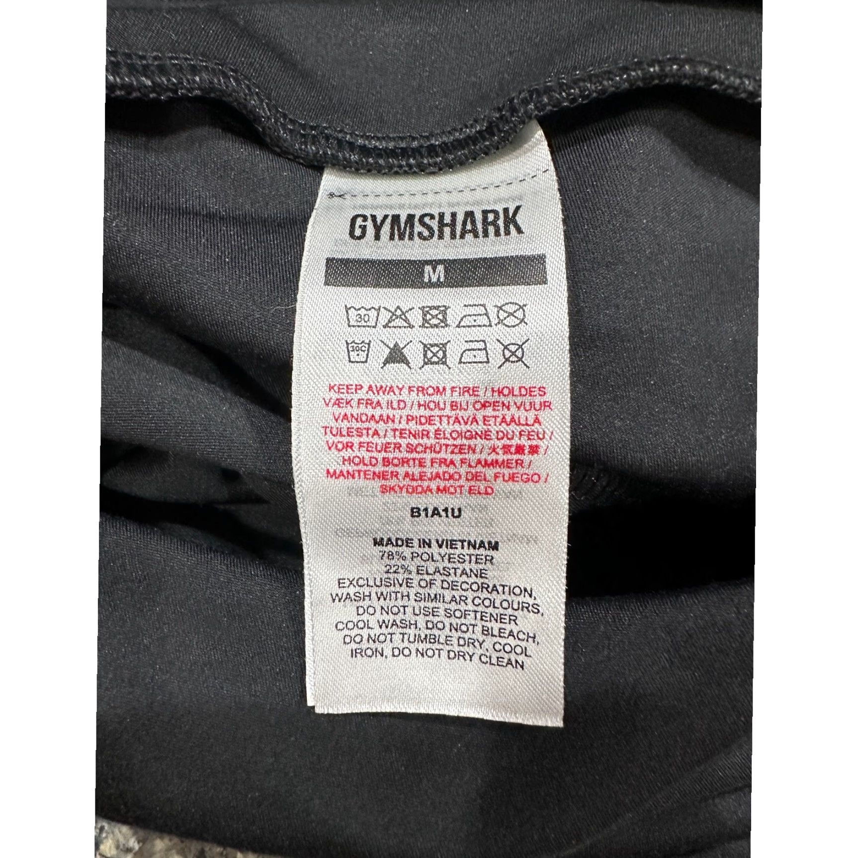 Gymshark Gymshark Leggings Women M Black Skinny Regular Pull On Athleisure Gym Workout Pants Size 32" / US 10 / IT 46 - 3 Thumbnail