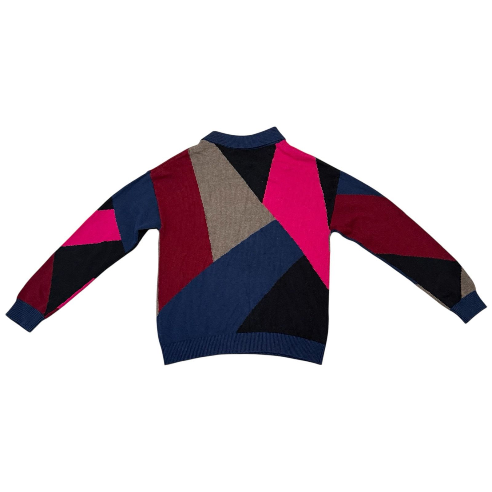 NAADAM Naadam Color Blocked Polo Sweater Collared Multicolor Medium Size M / US 6-8 / IT 42-44 - 9 Thumbnail