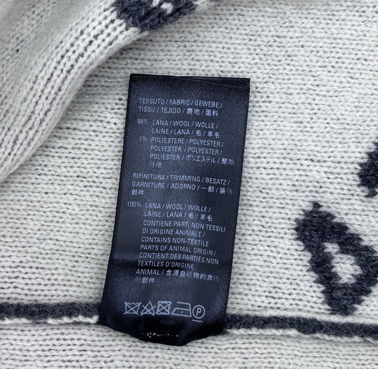 Balenciaga Balenciaga Grey Full Classic Logo Wool Long Sleeve shirt Size US XS / EU 42 / 0 - 7 Thumbnail