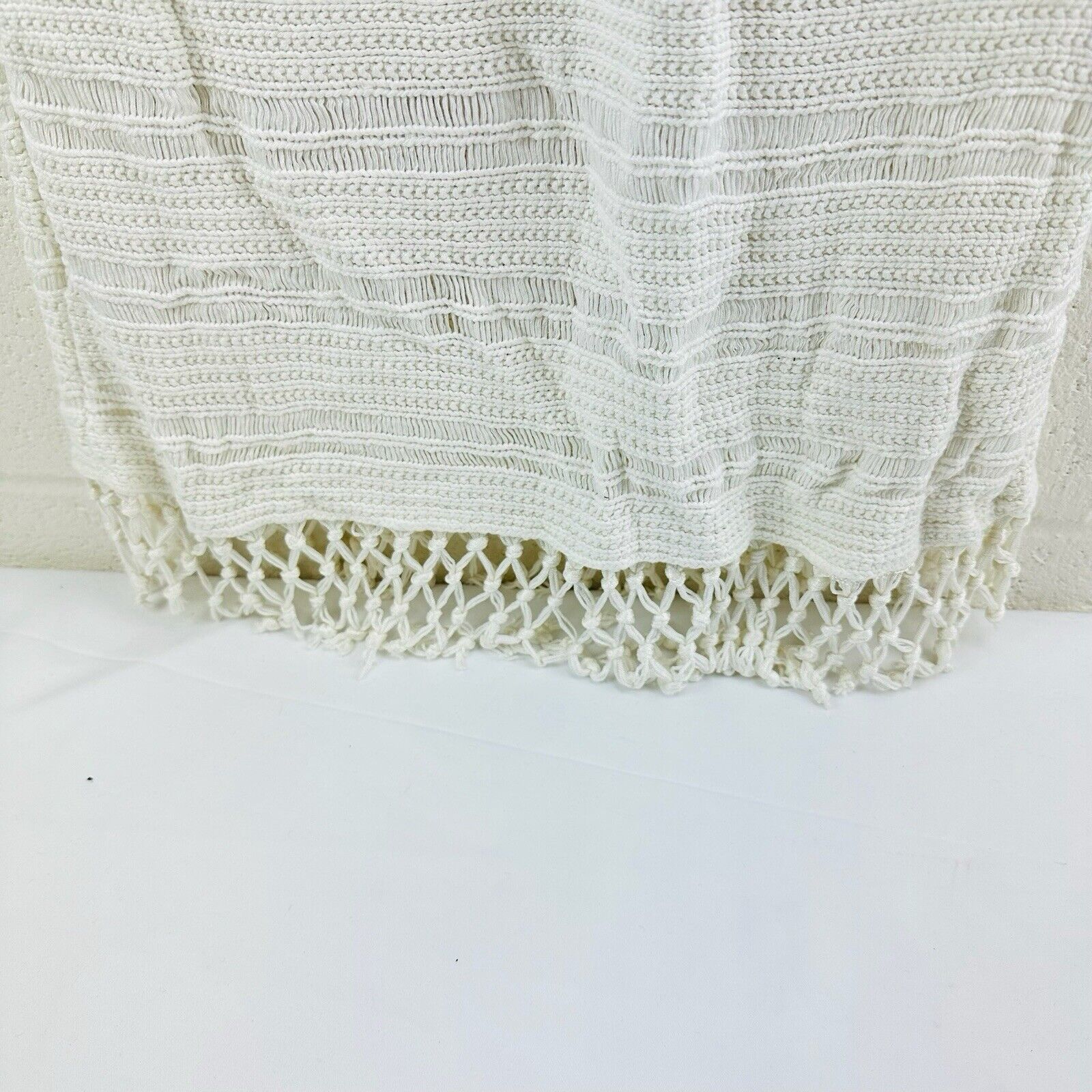 House of Harlow House Of Harlow 1960 White Knit Crochet Midi Skirt Sz XL Size 42" / US 20 - 6 Thumbnail