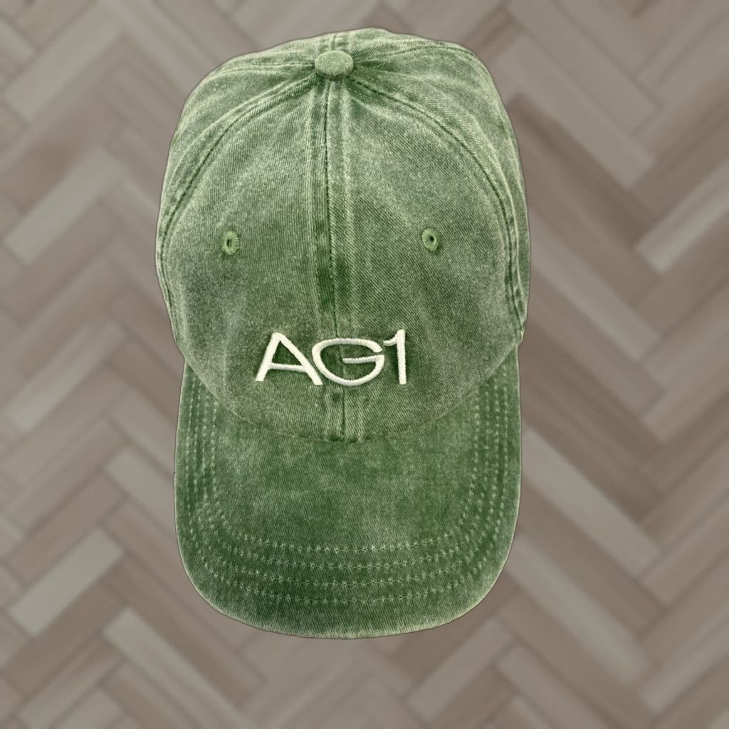 Vintage AG1 Strapback Hat One Size Green Adjustable Baseball Cap Casual Mens Size ONE SIZE - 1 Thumbnail