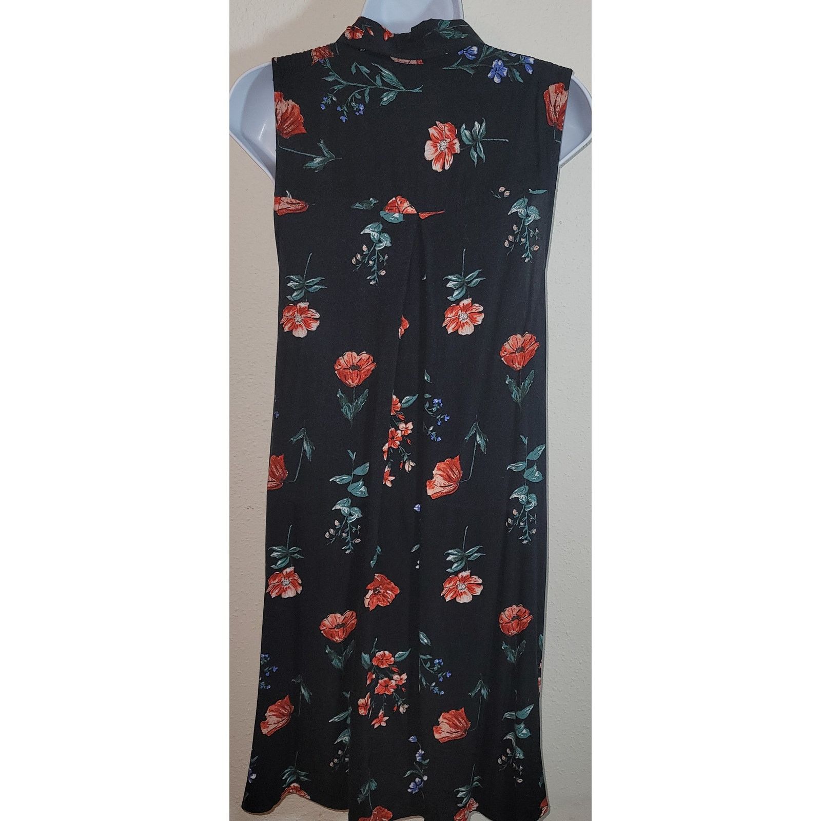 Other Kimchi Blue Black Floral Button Front A-Line Mini Dress L Size L / US 10 / IT 46 - 3 Thumbnail