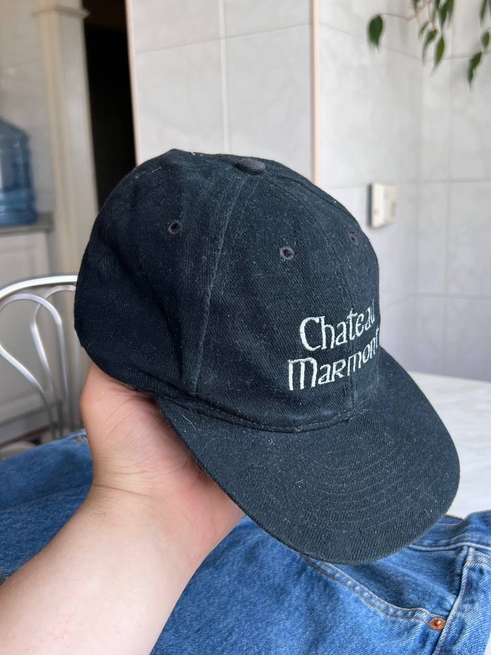 Vintage 90s Chateau Marmont Vintage USA Hotel LA Cap Hat Black 1990s Size ONE SIZE - 3 Thumbnail