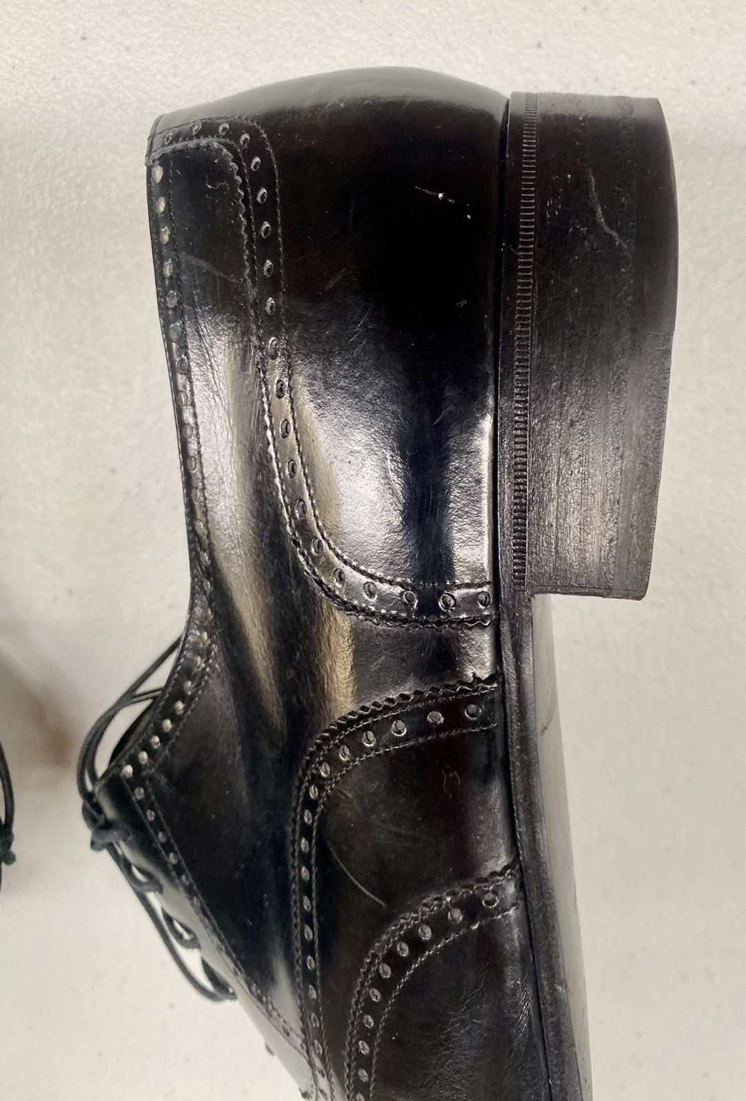 Salvatore Ferragamo Ferragamo 🇮🇹 Nero wingtip brogue oxfords 11 D VGC esquire Size US 11 / EU 44 - 7 Thumbnail