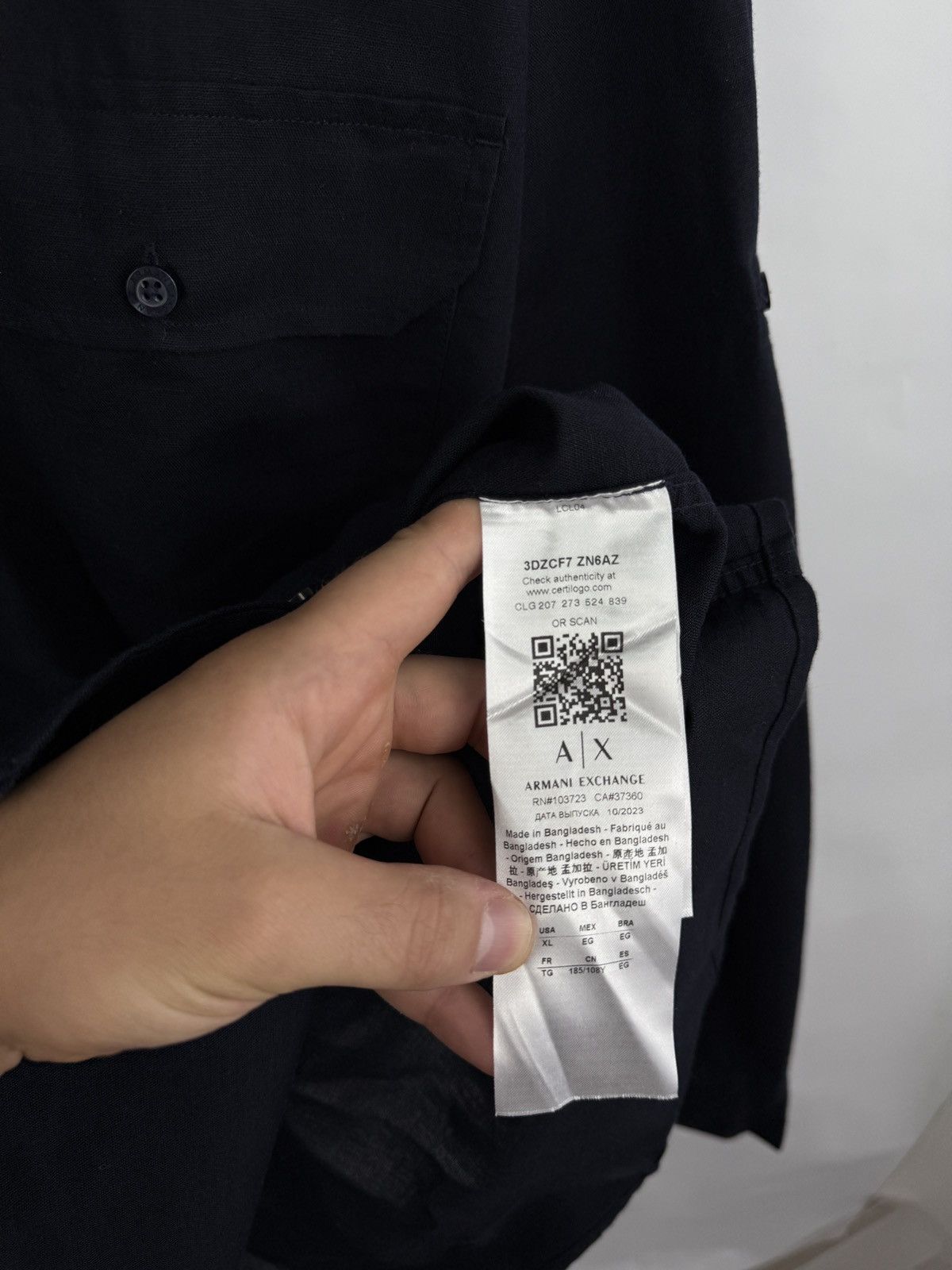 Armani Exchange 🇺🇸 Y2K Armani Exchange Linen Luxury Shirt Retro Hype Rare Size US XL / EU 56 / 4 - 9 Thumbnail