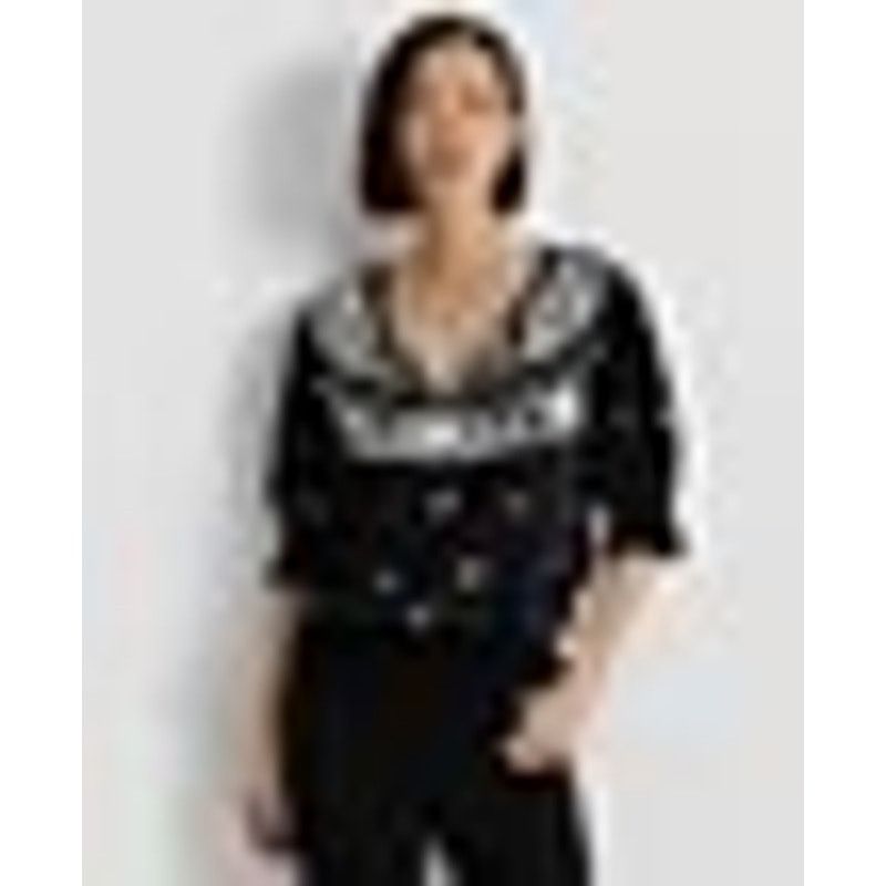 Lauren Ralph Lauren Lauren Ralph Lauren Floral Embroidered Smocked Peasant Top Size XXL / US 16-18 / IT 52-54 - 2 Thumbnail