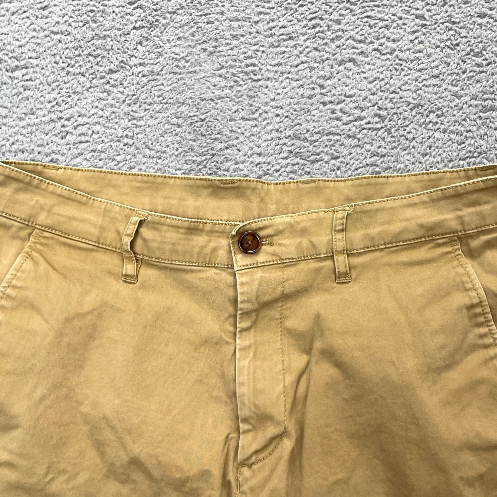 Vintage Bearbottom Shorts Mens 32 Brown Chino Cotton Stretch Golf Resort Wear Casual Size US 32 / EU 48 - 3 Thumbnail