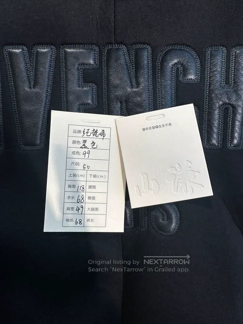 Givenchy Givenchy Leather sleeve patched leather back letter logo b Size US M / EU 48-50 / 2 - 7 Thumbnail