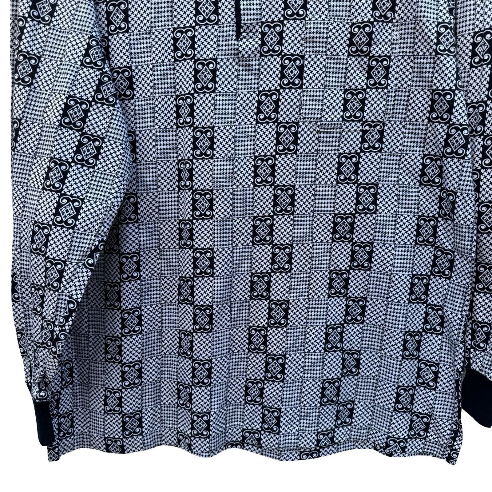 Vintage Danpol Mens Vintage Geometric Houndstooth Patchwork Long Sle Size US M / EU 48-50 / 2 - 9 Thumbnail