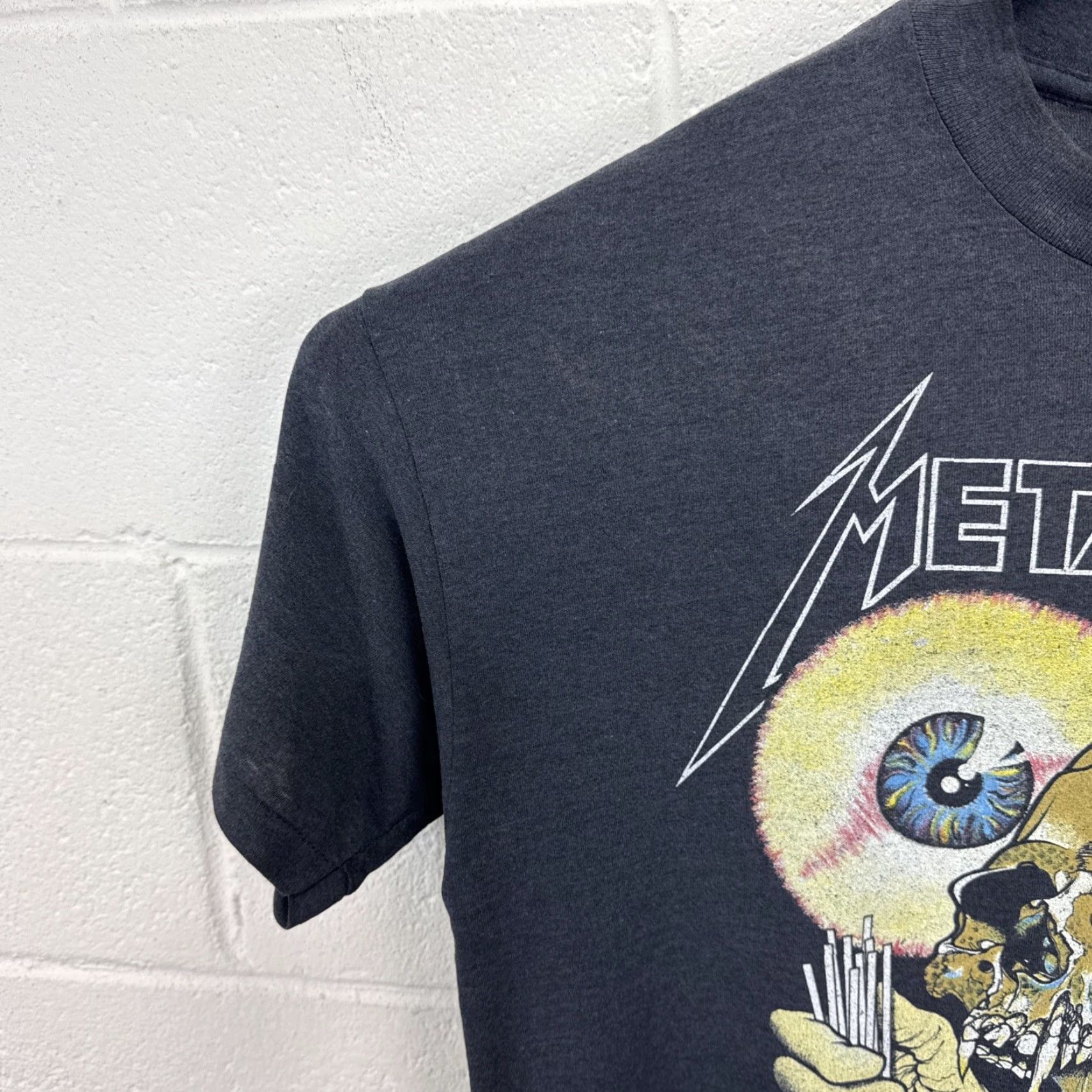 Vintage VINTAGE Metallica T-Shirt Band 1988 The Shortest Straw Large Black Mens Shirt Graphic Print 90s Tour Tee Size US L / EU 52-54 / 3 - 5 Thumbnail