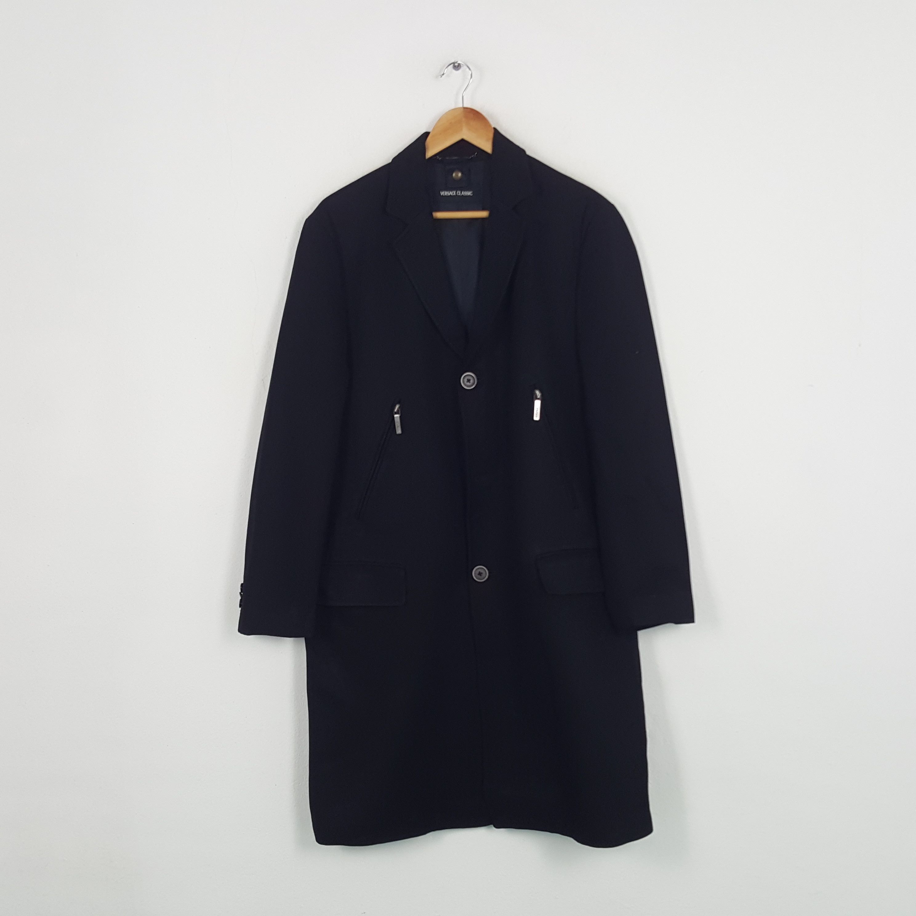 Versace × Vintage Vintage Versace Classic Italian Brand Trench Jacket Size US M / EU 48-50 / 2 - 1 Thumbnail
