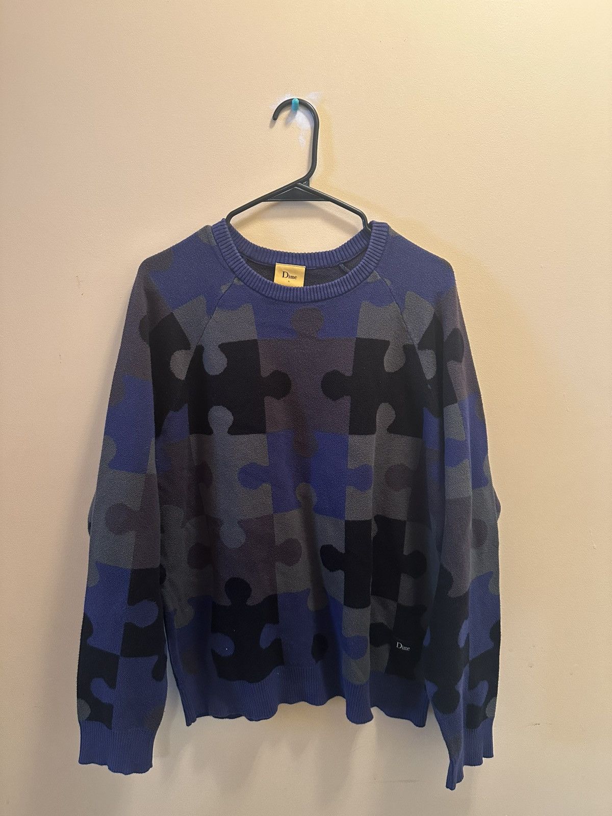Dime Dime Puzzle Piece Knit Sweater Size US L / EU 52-54 / 3 - 1 Thumbnail