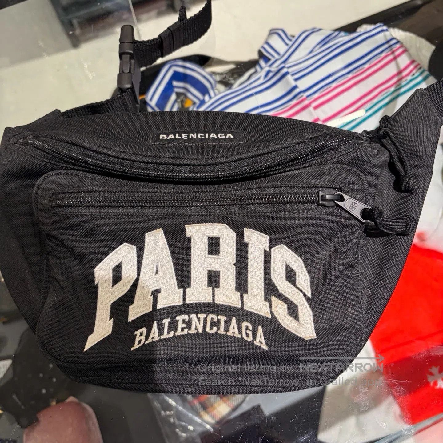 Balenciaga Paris Explorer Recycled Nylon Waist Bag.
