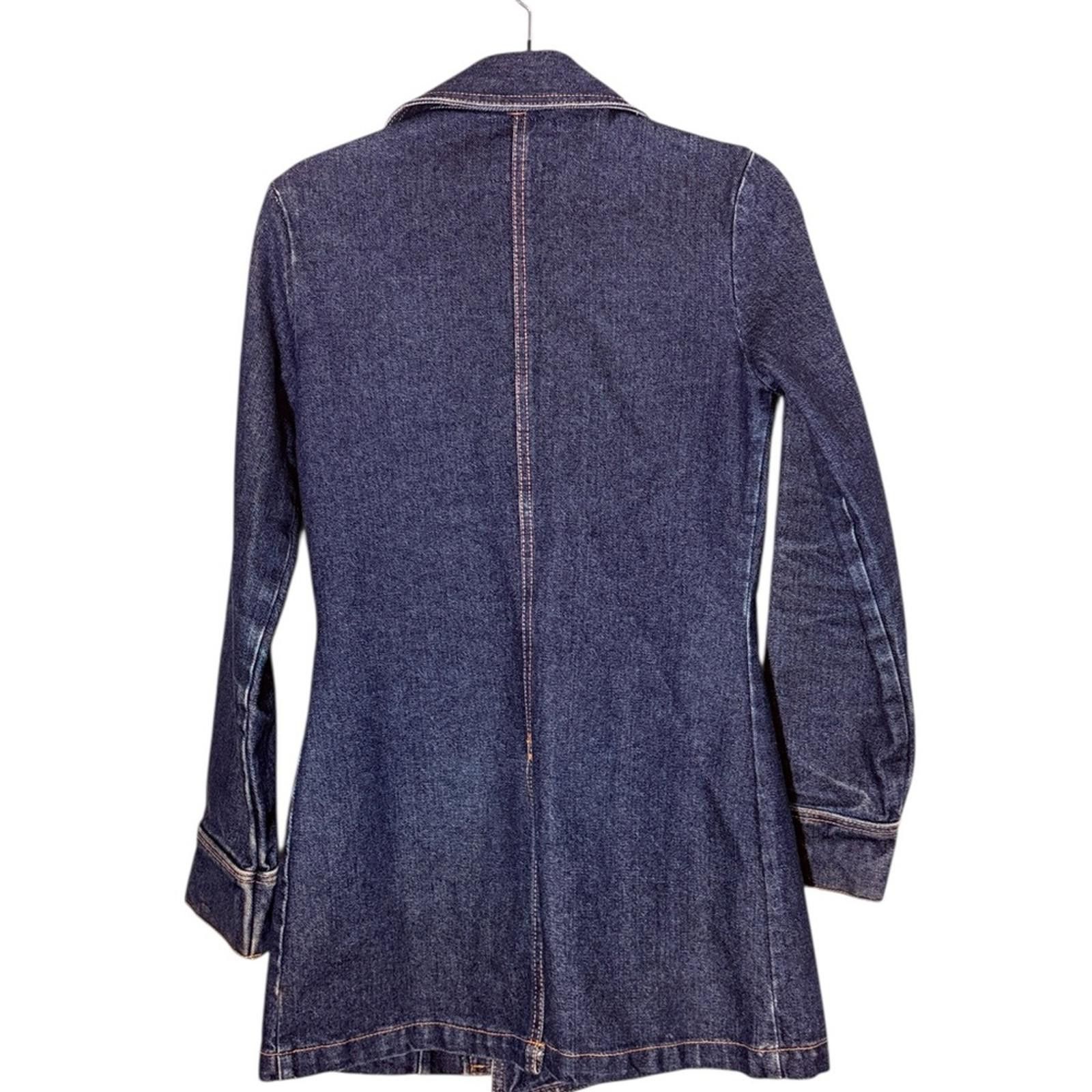 XOXO XOXO Dark Blue Double Breasted Denim Jacket sz M w/Flaw Size M / US 6-8 / IT 42-44 - 3 Thumbnail