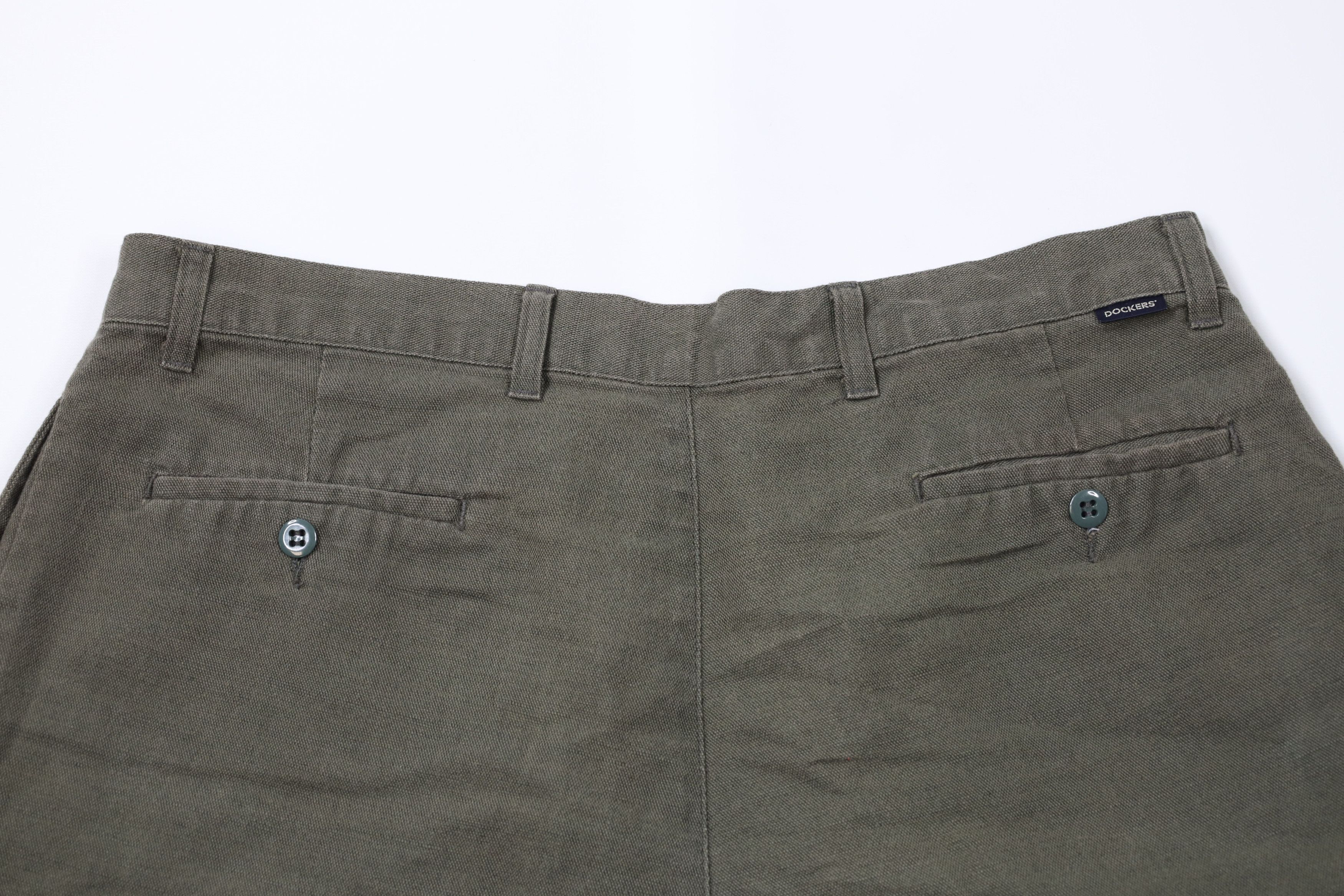 Vintage Vintage 90s Streetwear Linen Blend Above Knee Shorts Green Size US 38 / EU 54 - 10 Thumbnail