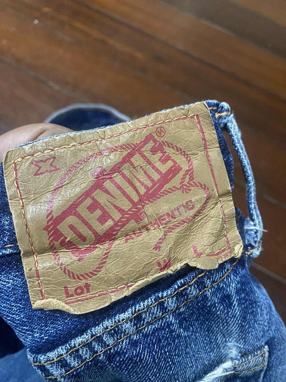 Denime Vintage Denime Japan Distressed Selvedge Jeans Size US 32 / EU 48 - 14 Thumbnail