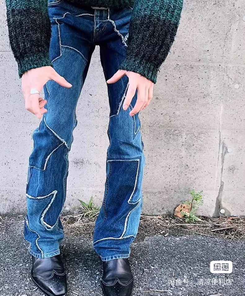 Yohji Yamamoto Vintage Patchwork Denim Pants-2506 Size 27" / US 4 / IT 40 - 9 Thumbnail