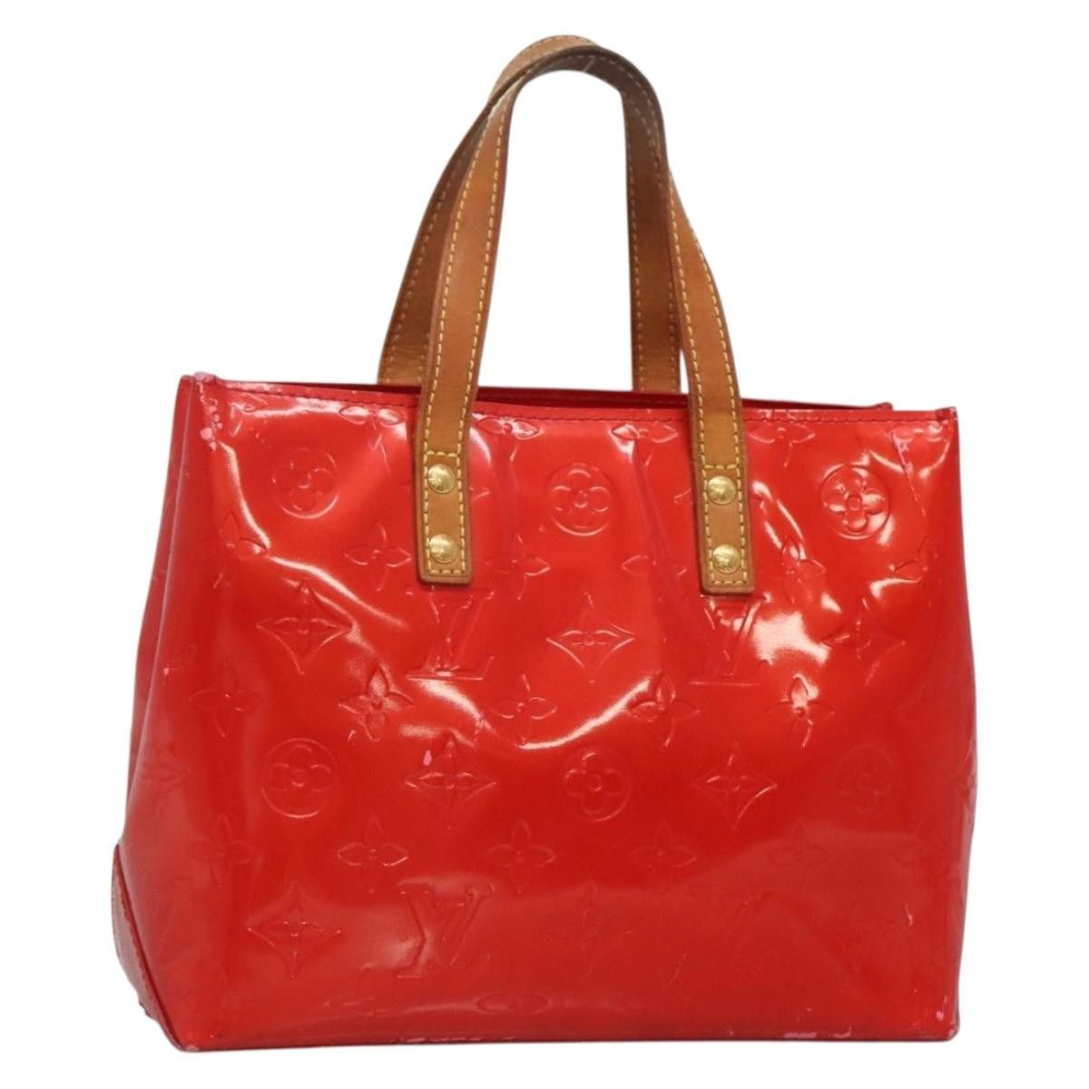 Louis Vuitton LOUIS VUITTON Monogram Vernis Reade PM Hand Bag Red Rouge Size ONE SIZE - 1 Thumbnail