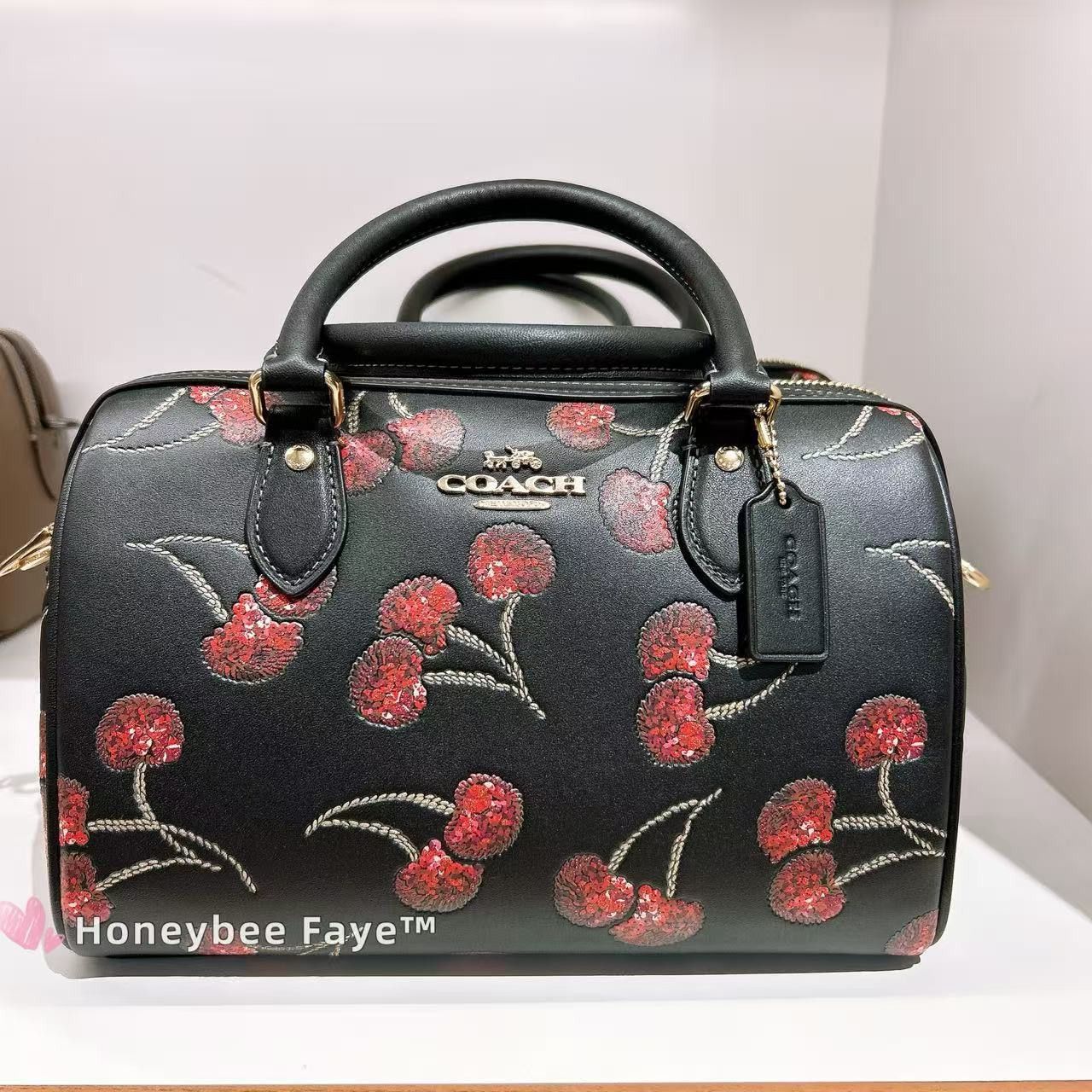 Rowan Satchel Bag With Cherry Print CCZ15