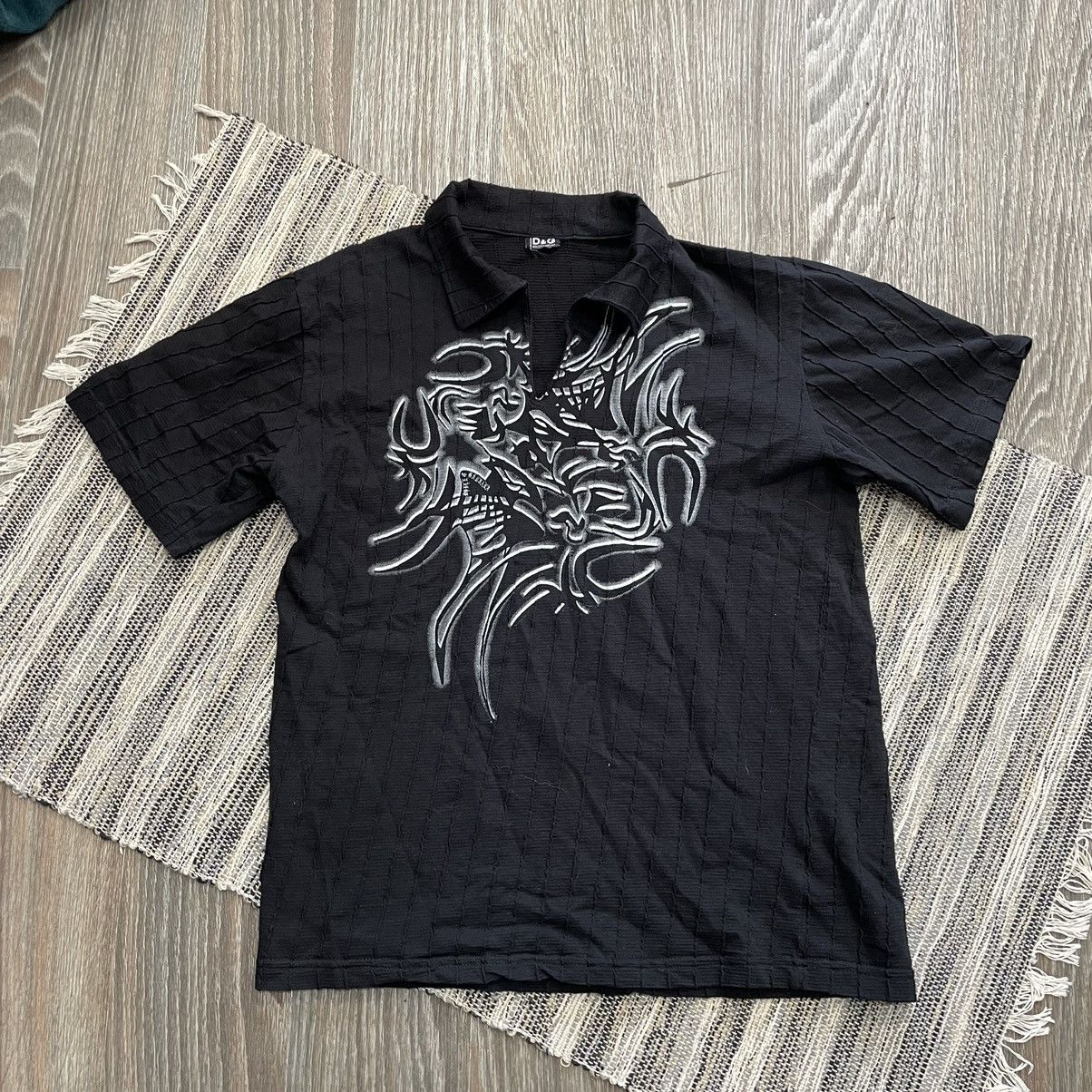 If Six Was Nine Dolce & Gabbana y2k japan black dragon shirt Size US L / EU 52-54 / 3 - 1 Thumbnail