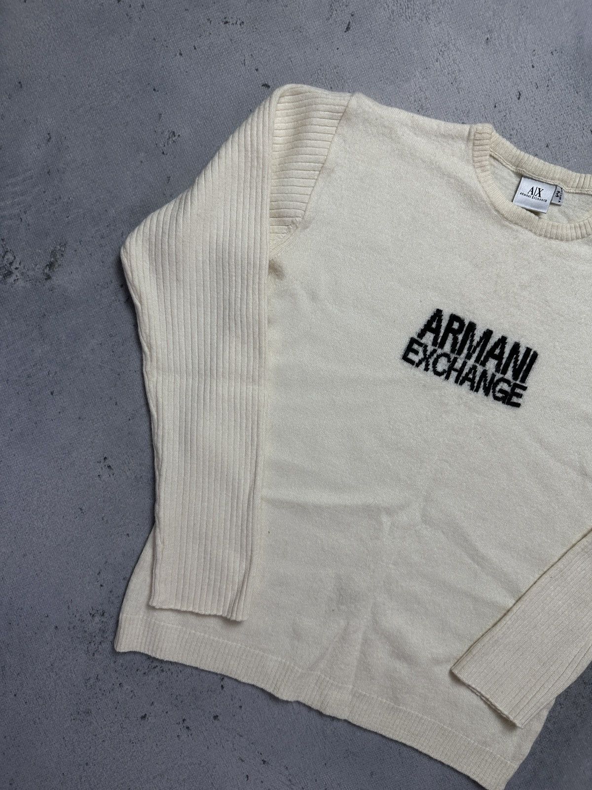 Armani Exchange Armani Exchange Vintage Women Ribbed Wool Italy 90s Sweater Size S / US 4 / IT 40 - 3 Thumbnail