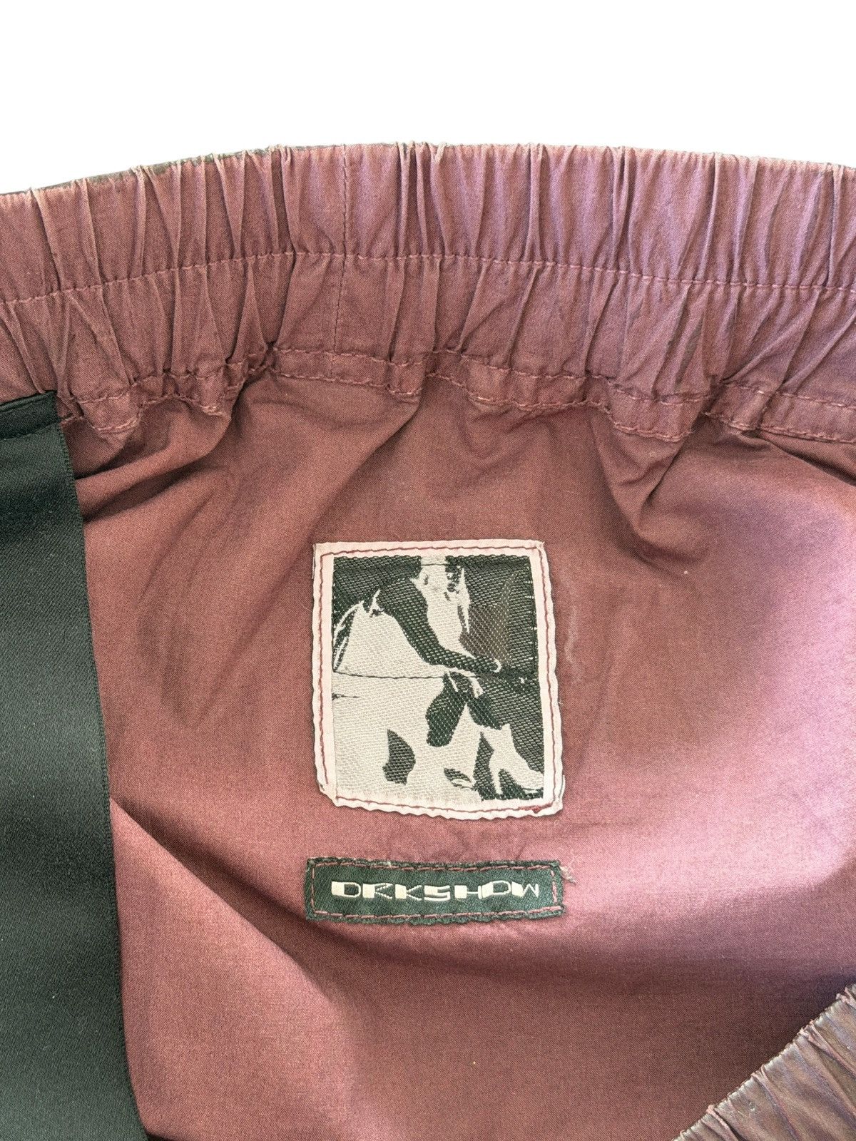 Rick Owens Drkshdw Rick Owens Dark Cherry Waxed DRKSHDW Creatch Cargo Pant FW21 Size US 34 / EU 50 - 10 Thumbnail