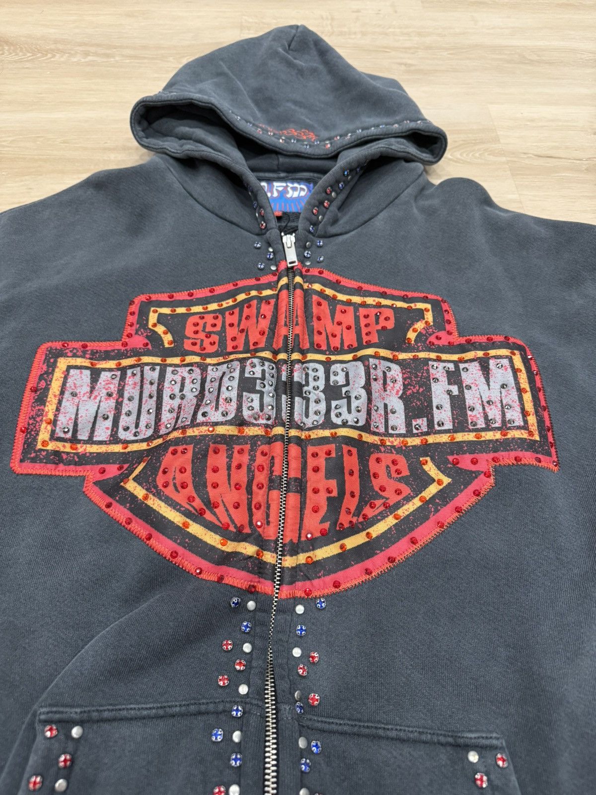 murd333r.fm Murd333r.fm OG Chopper Rhinestone Hoodie Size US XL / EU 56 / 4 - 2 Thumbnail