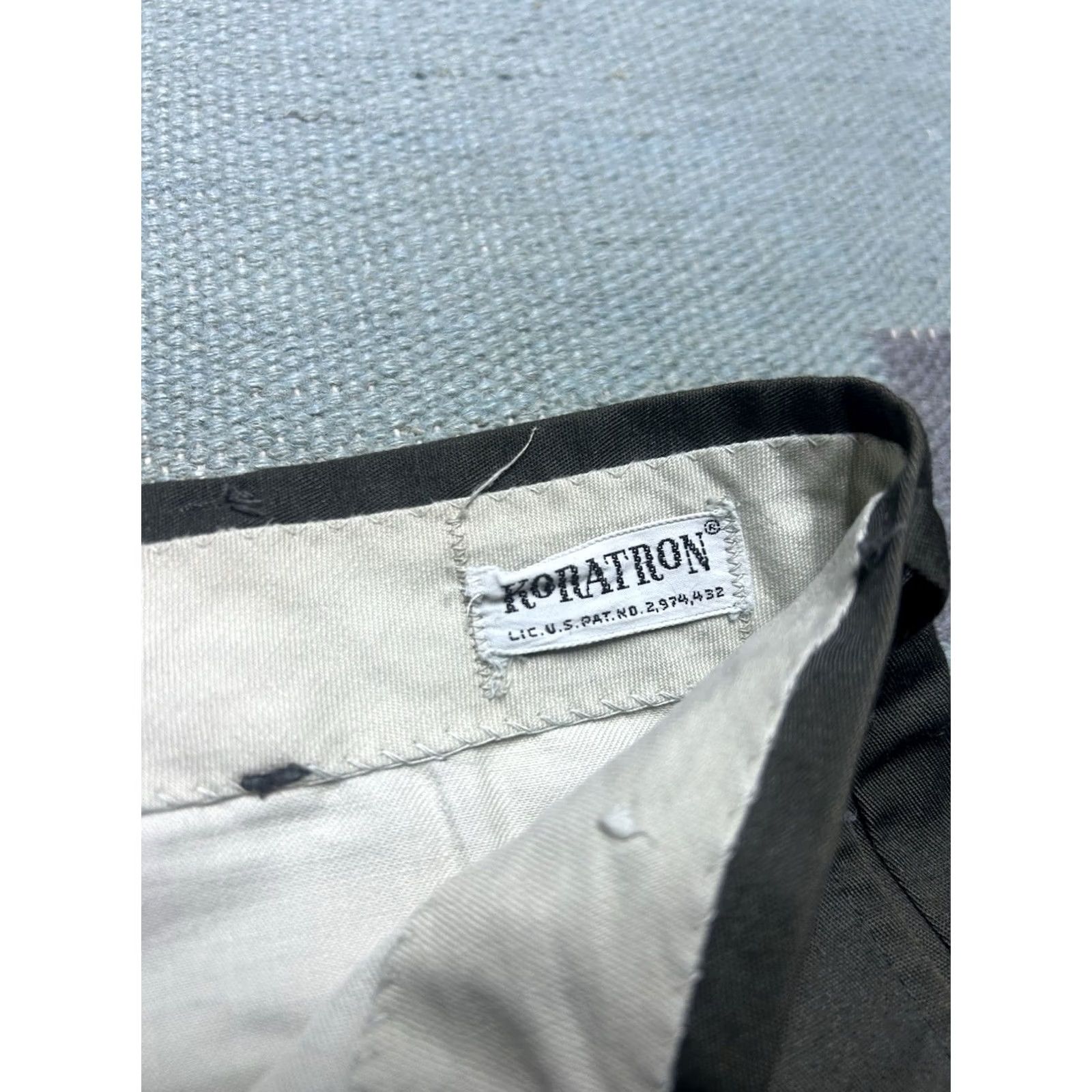 Vintage VINTAGE Koratron Work Pants Chino Green 33x30 Mens Workwear 60s 70s Size US 33 - 6 Thumbnail