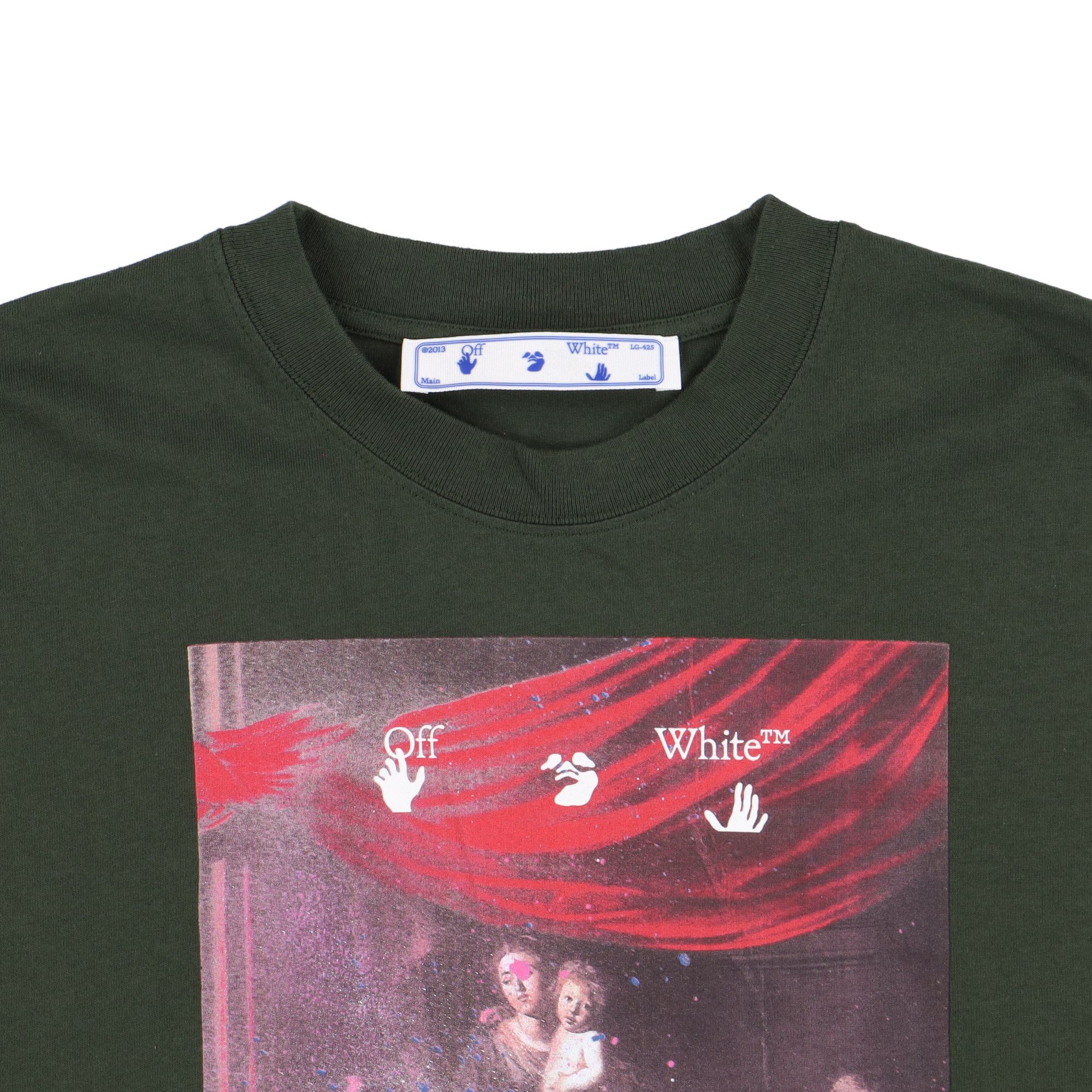 Off-White Green Sprayed Caravaggio Arrows Oversized T-Shirt Size US XS / EU 42 / 0 - 5 Thumbnail