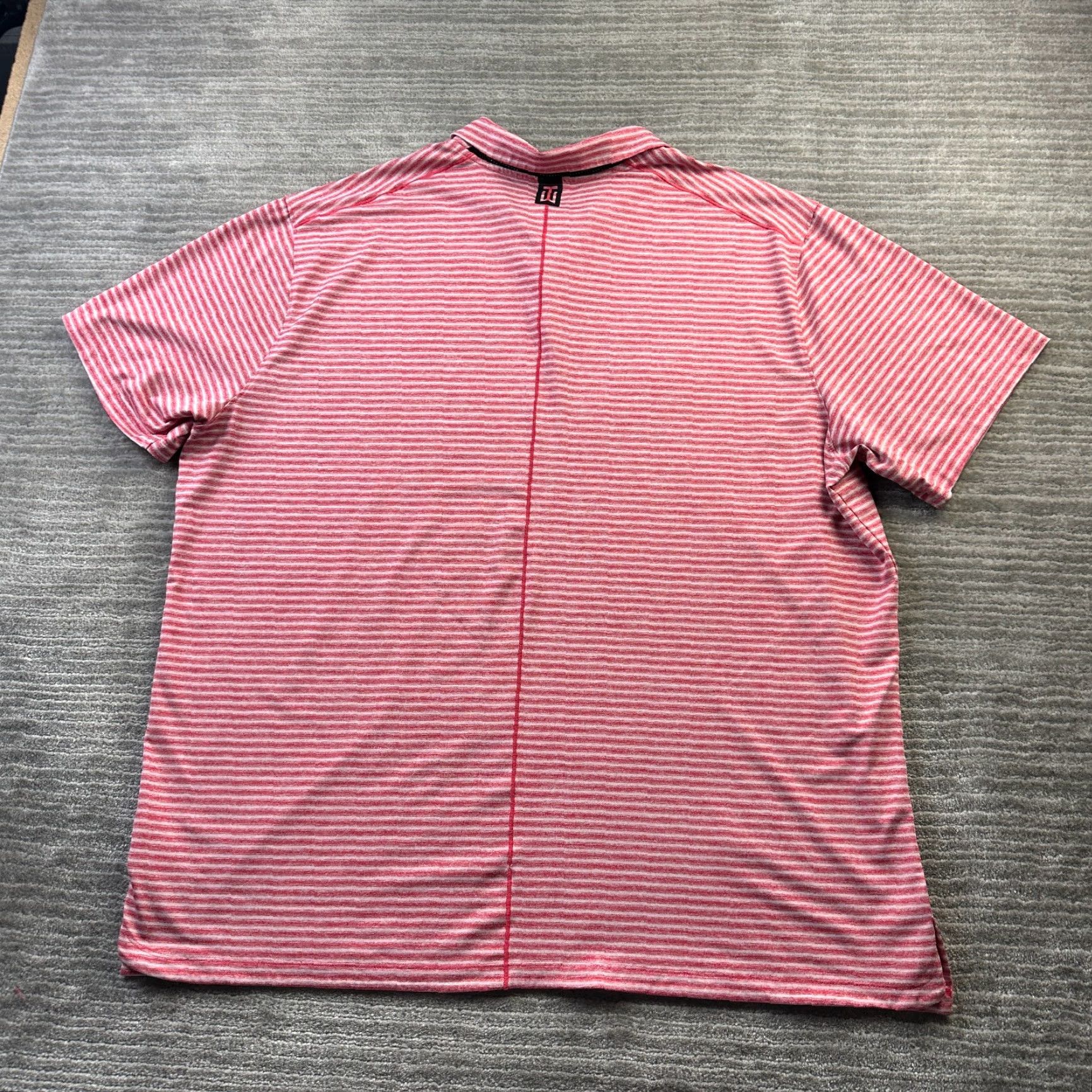Nike Nike Tiger Woods Polo Shirt Mens 2XL Red Dri Fit Striped Short Sleeve Collared Button Size US XXL / EU 58 / 5 - 2 Thumbnail