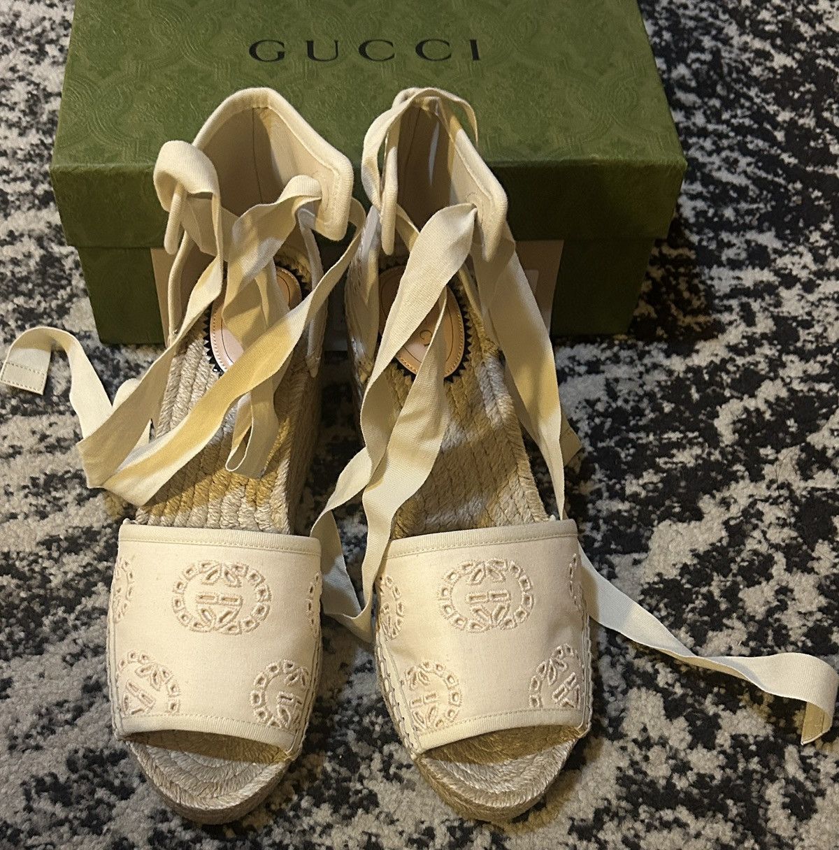 Gucci Gucci Interlocking G One Strap Sandal Espadrille Size US 10 / IT 40 - 3 Thumbnail