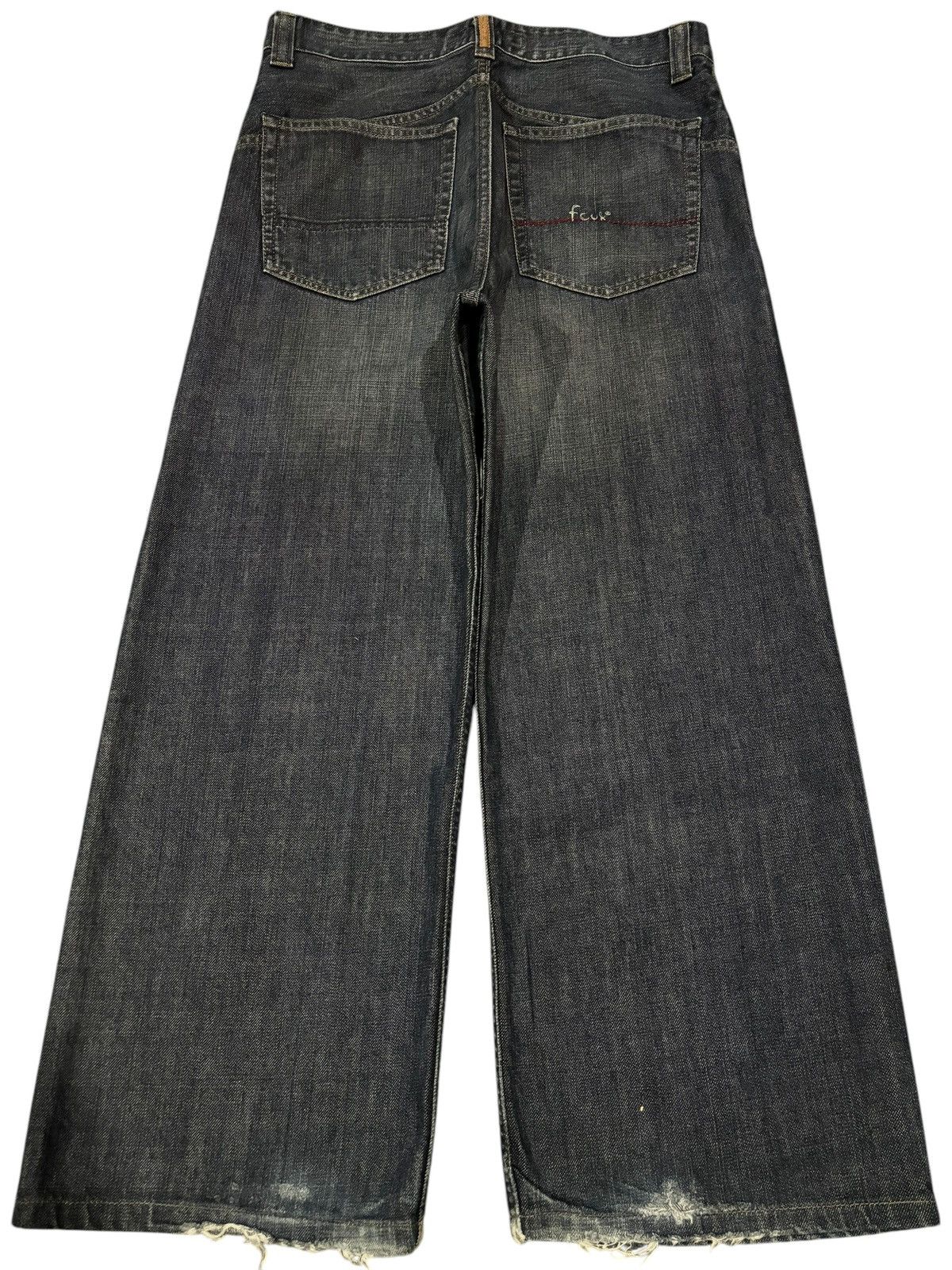 FCUK × French Connection 90s Vtg Fcuk Fuck JNCO Baggy Wide Leg Faded Jeans Size US 32 / EU 48 - 1 Thumbnail