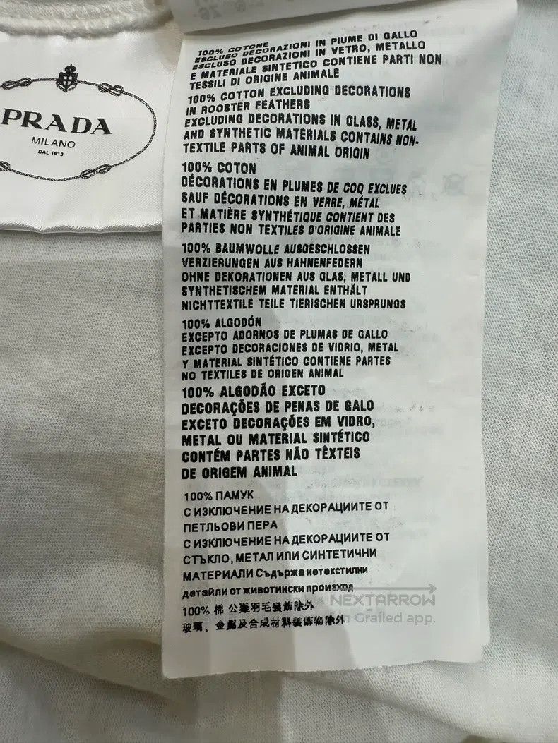 Prada Prada White feather beaded T-shirt Size S / US 4 / IT 40 - 7 Thumbnail