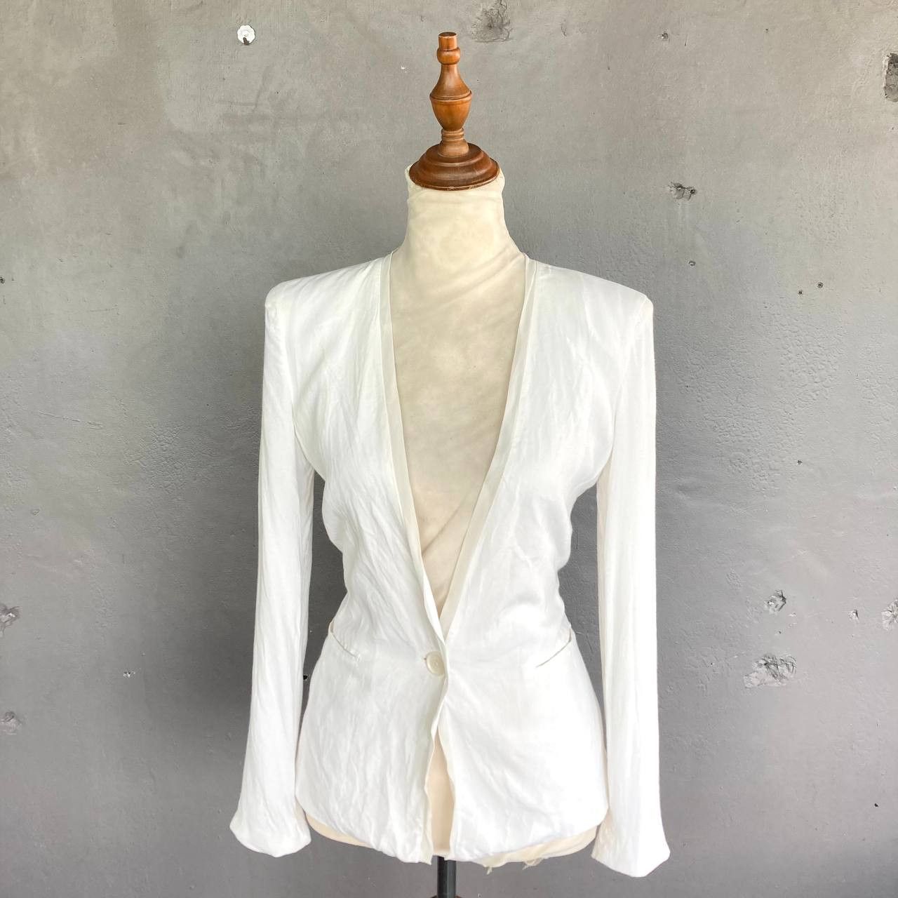 Armani Exchange Single Button Padded Blazer Size S / US 4 / IT 40 - 2 Thumbnail
