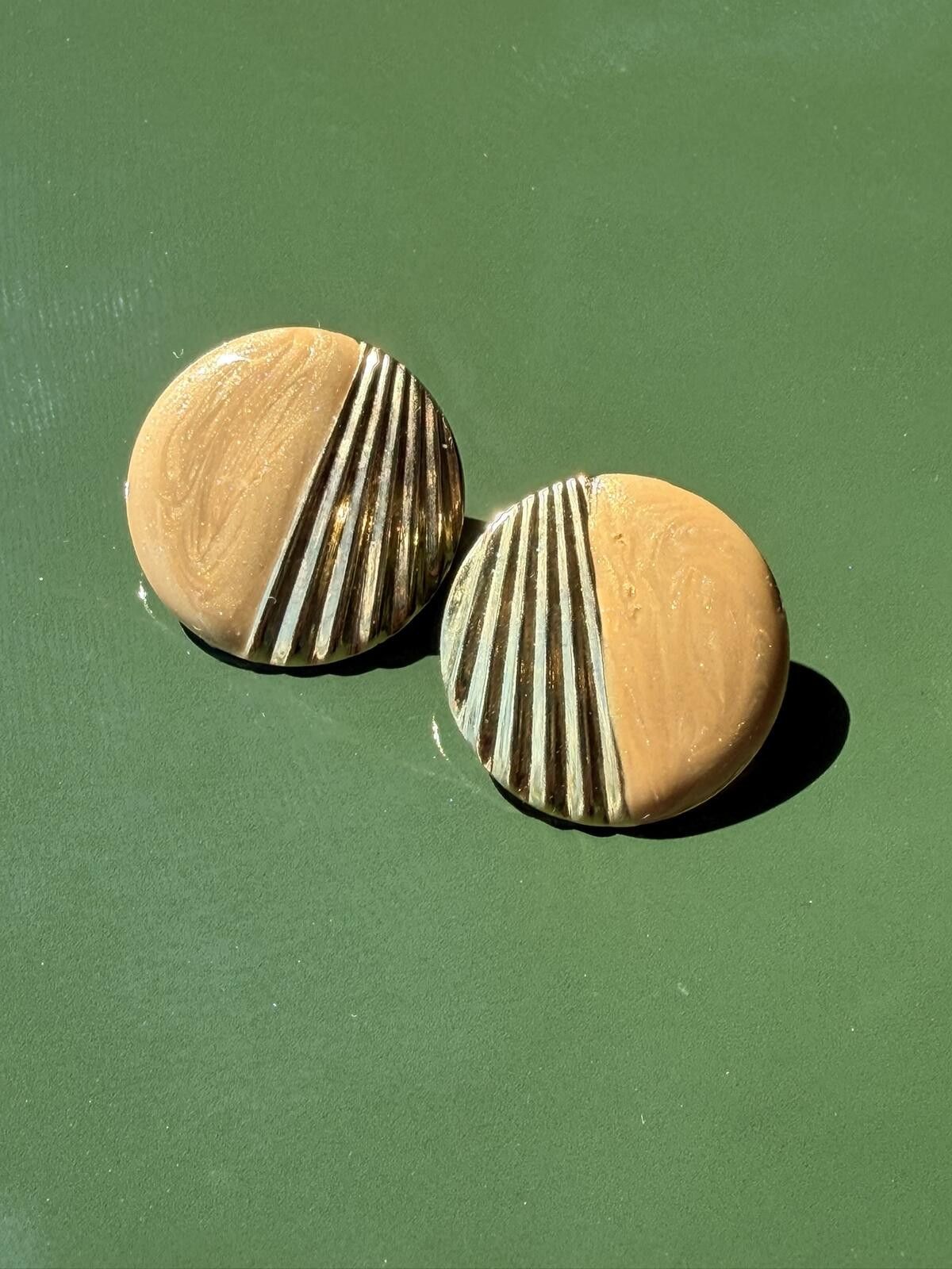 Other 80’s Vintage Geometric Enamel Earrings Size ONE SIZE - 1 Thumbnail
