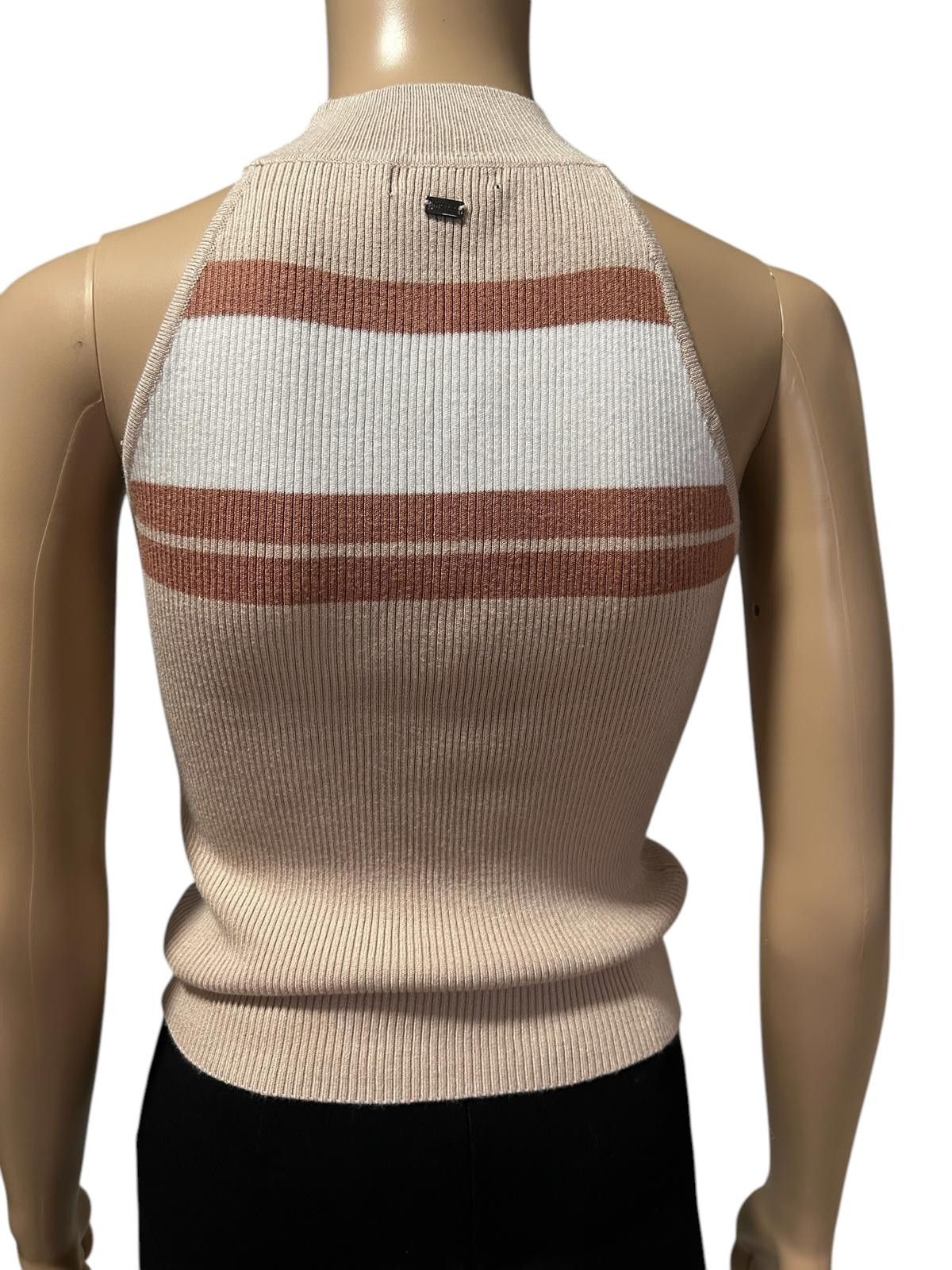 Mexx Chic Ribbed Mock Neck Top with Stripes Size S / US 4 / IT 40 - 5 Thumbnail