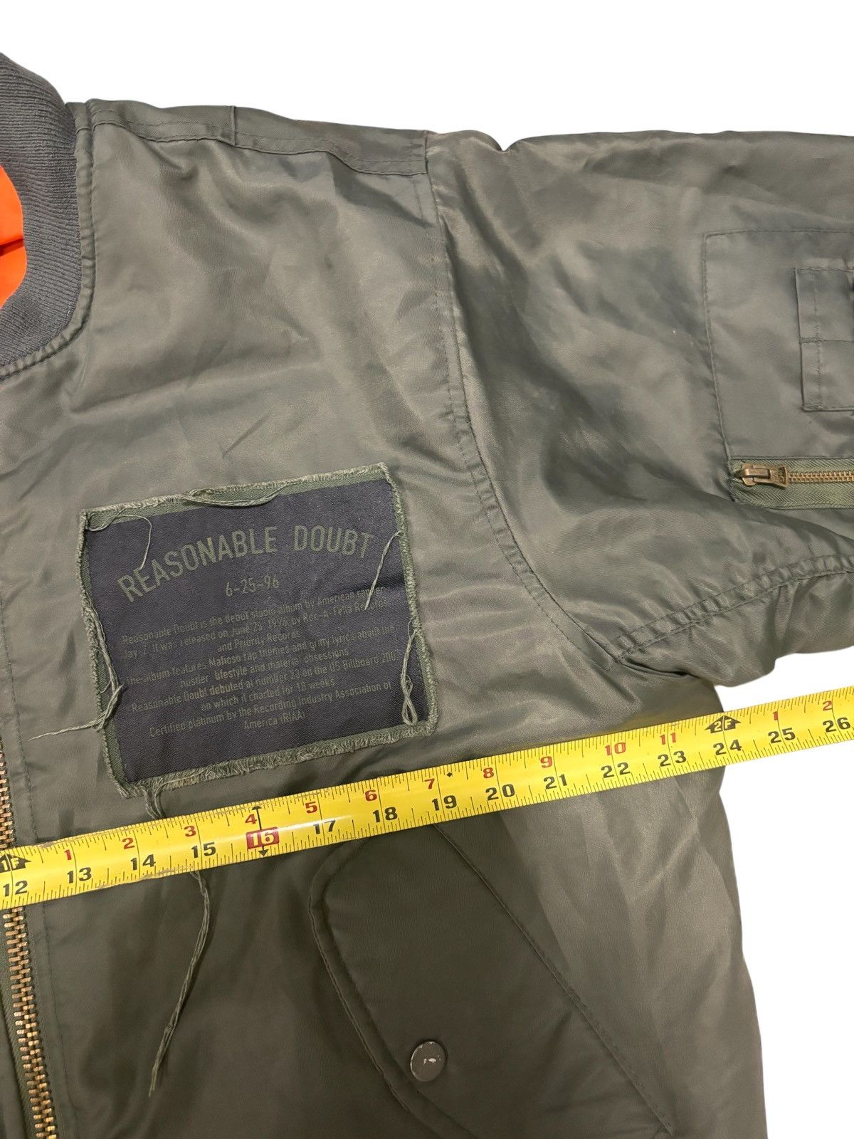MadeWorn MadeWorn × Roc 96 Reasonable Doubt Military Bomber Jacket Size US S / EU 44-46 / 1 - 14 Thumbnail