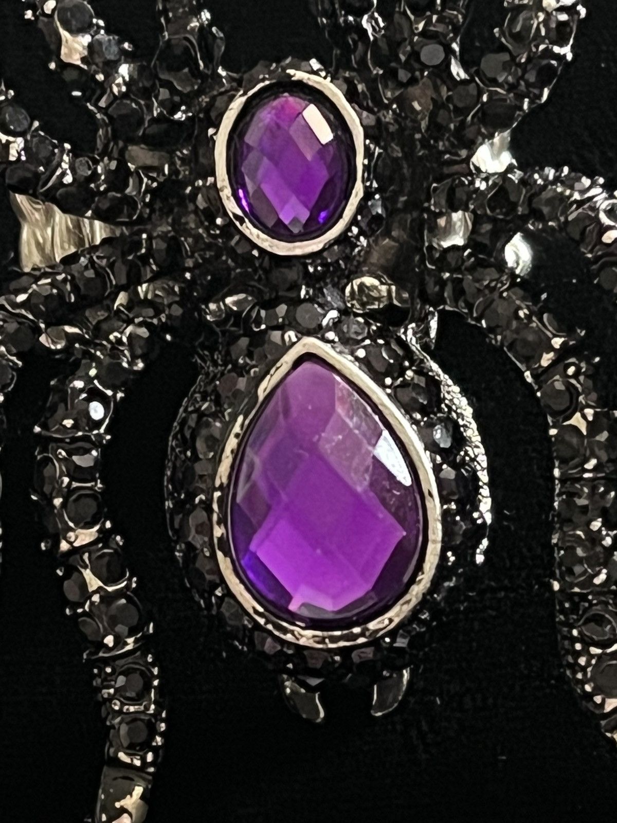 Other Gothic Purple Gem Spider Statement Ring Size ONE SIZE - 3 Thumbnail