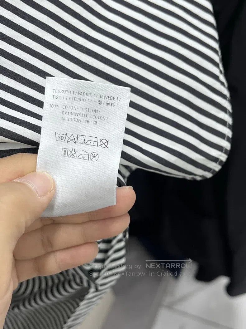 Balenciaga Balenciaga size 39 Embroidered 'In Love' Striped Shirt Jac Size US S / EU 44-46 / 1 - 8 Thumbnail