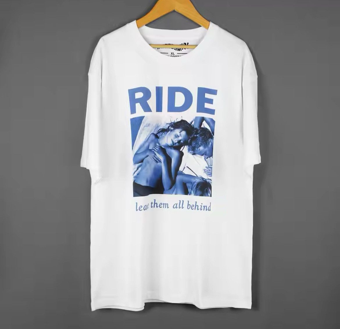 Japanese Brand × Vintage 'RIDE' Leave Them All Behind Graphic Printed Cotton Tshirt Size US M / EU 48-50 / 2 - 1 Thumbnail