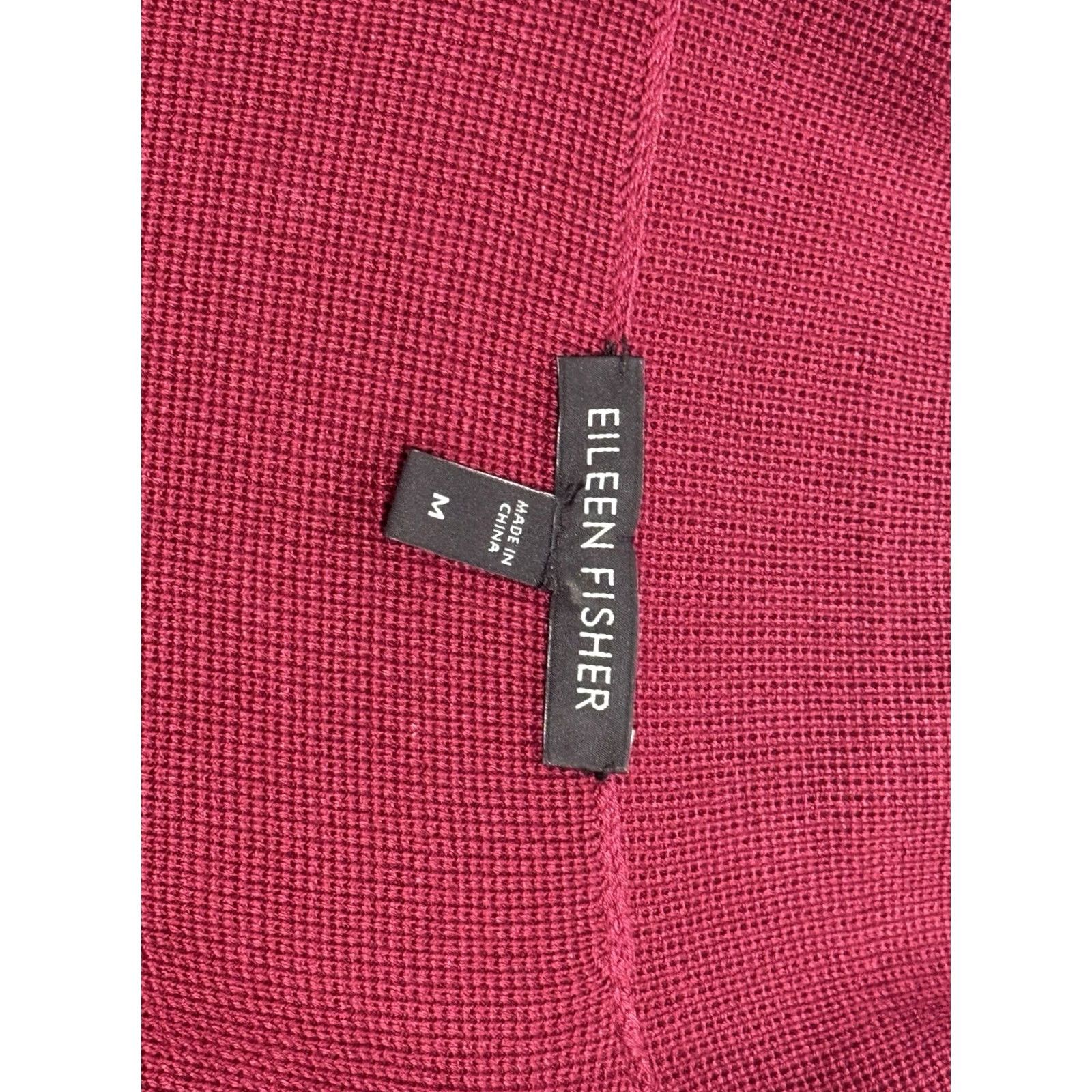 Eileen Fisher Eileen Fisher Red Silk Blend Blazer Jacket Sweater Size Medium Womens Button Casual Workwear Designer Size M / US 6-8 / IT 42-44 - 6 Thumbnail